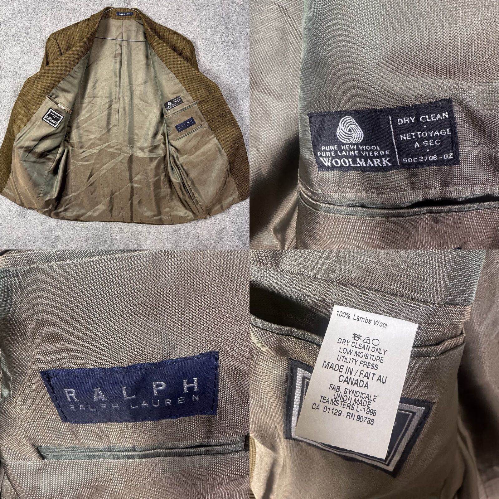 Ralph Lauren Ralph Lauren Blazer Mens 40R Lambswool 3 Button Houndstooth Size 40R - 8 Thumbnail