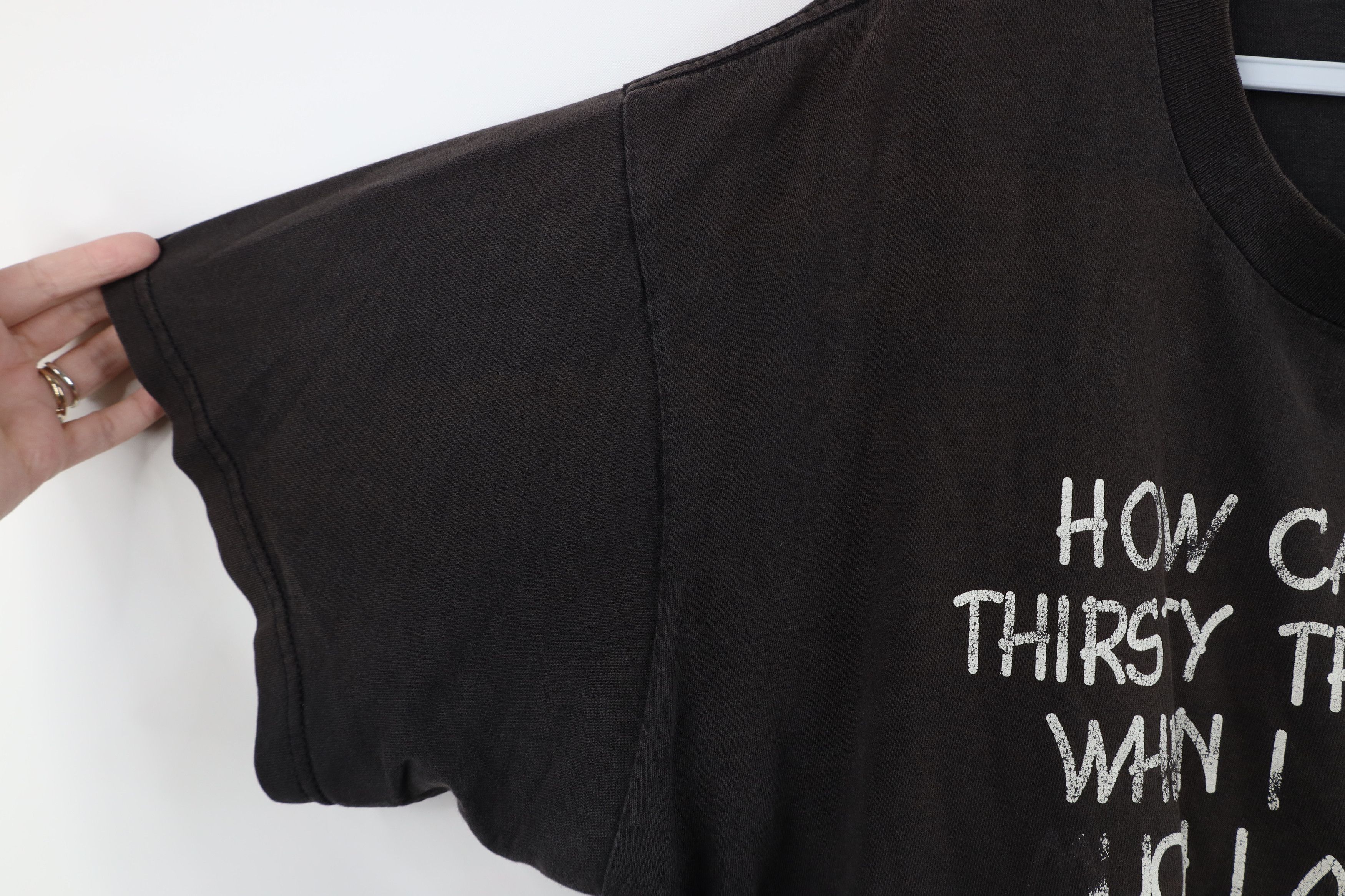 Vintage Vintage 90s Thirsty When I Drank So Much Last Night T-Shirt Size US XXL / EU 58 / 5 - 7 Thumbnail