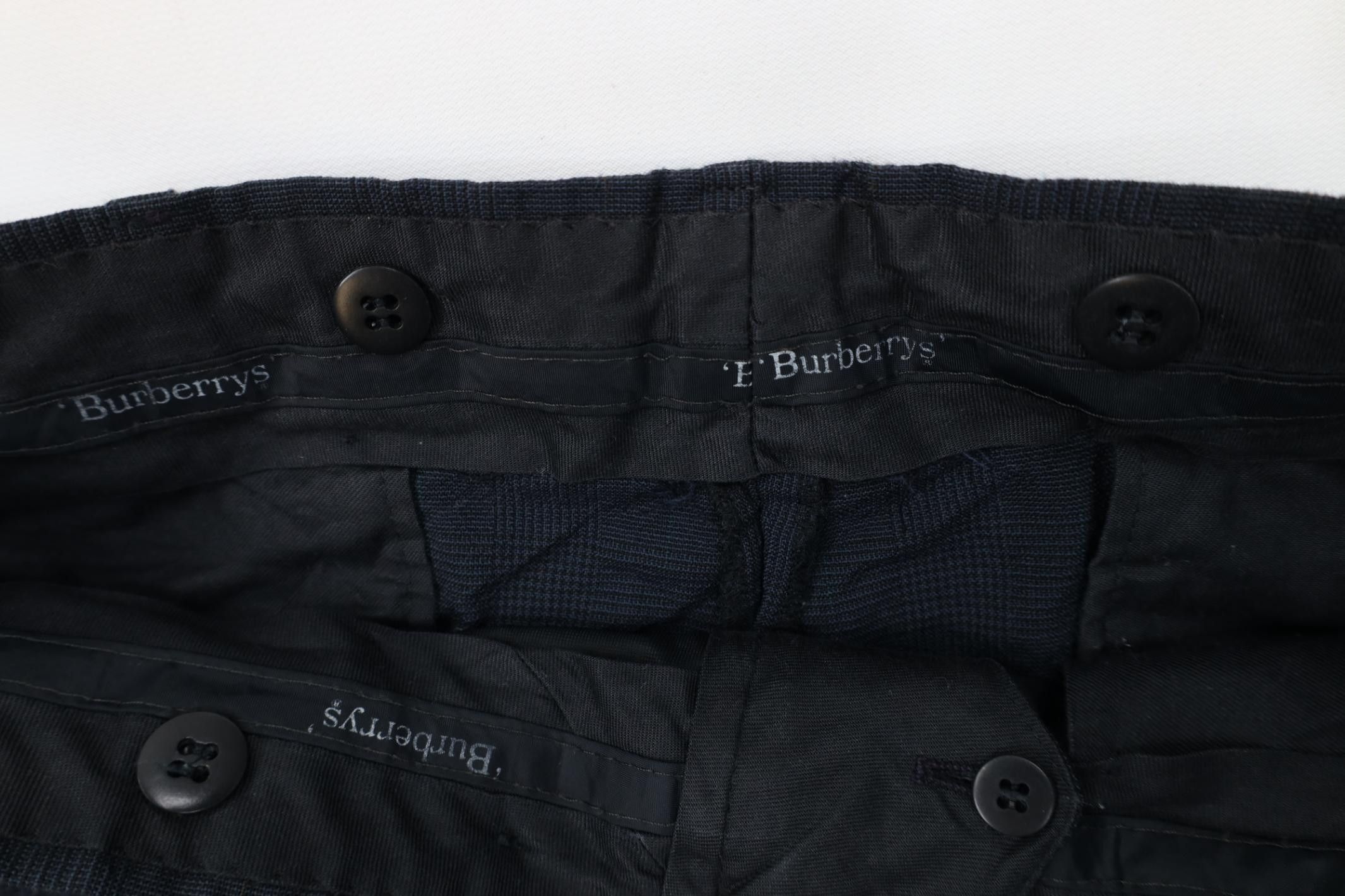 Burberry Vintage 90s Burberry Wool Knit Wide Leg Chino Pants Plaid Size US 32 / EU 48 - 11 Thumbnail