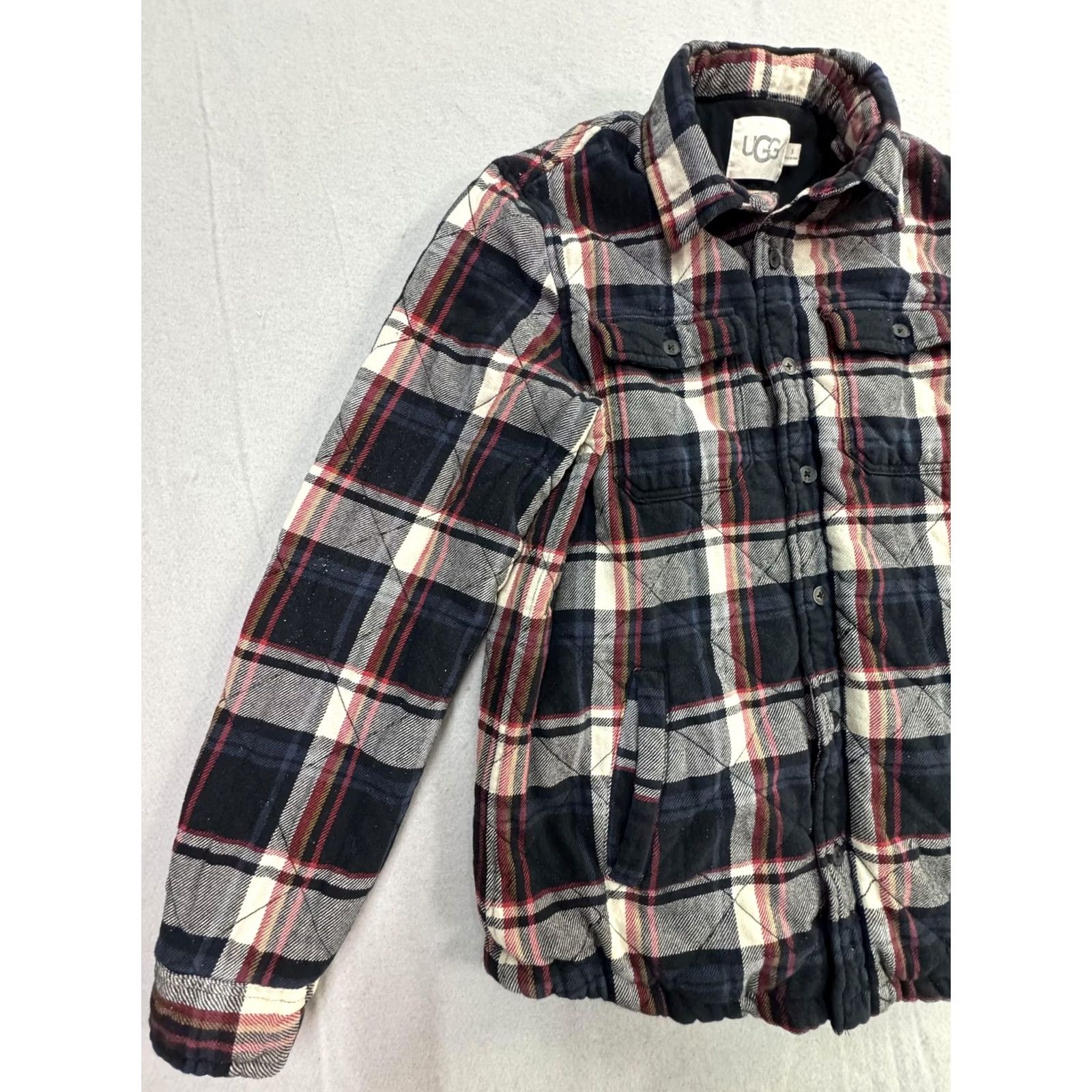Ugg UGG Jacket Small Blue Plaid Quilted Flannel Button Front Lined Warm Unisex Size US S / EU 44-46 / 1 - 3 Thumbnail