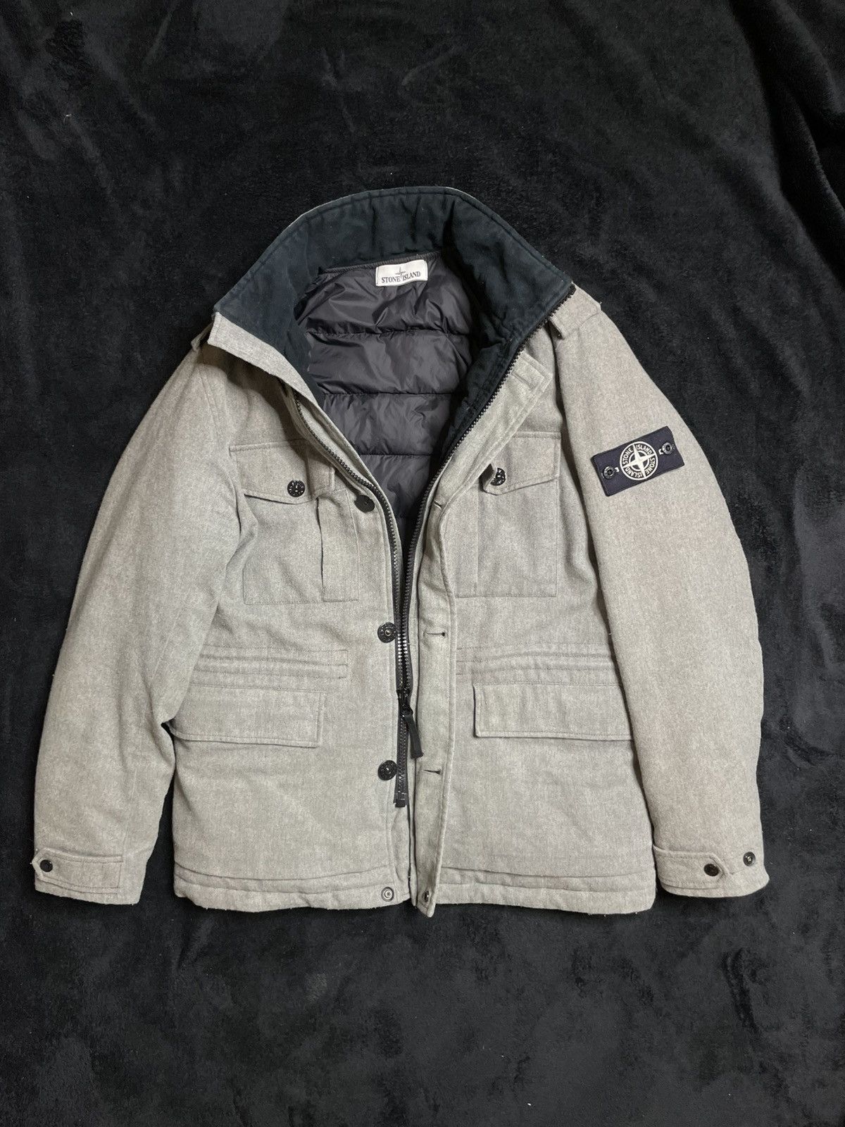 Stone Island Stone Island Ice Jacket Wool Blend Grey 2014 Size L Size US L / EU 52-54 / 3 - 1 Thumbnail