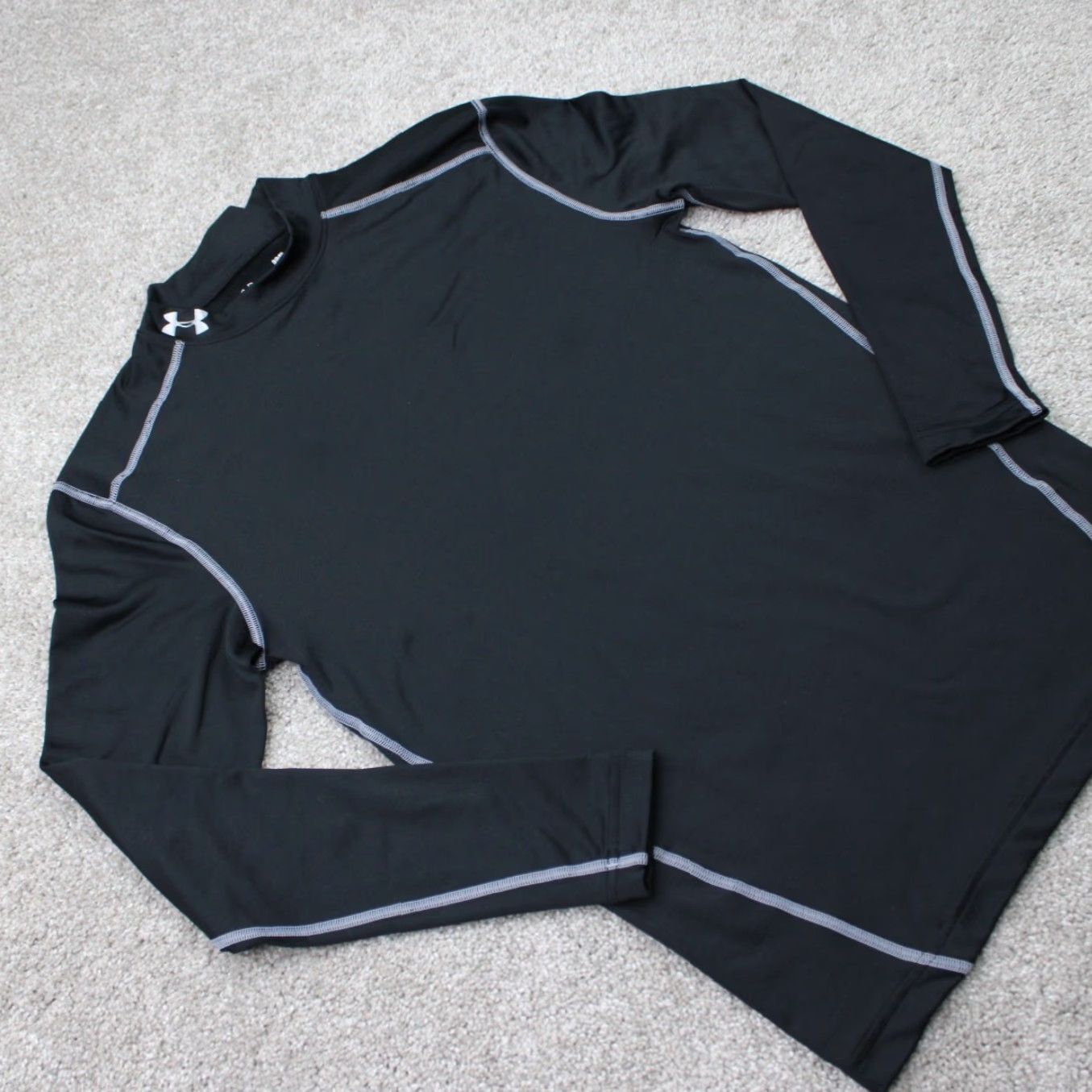 Under Armour Under Armour ColdGear Polo Shirt Mens Large Black Stretch L/S Pullover Urban Logo Athletic Activewear Polo Shirt Mens Large Black Under Armour UA Tech Size US L / EU 52-54 / 3 - 6 Thumbnail