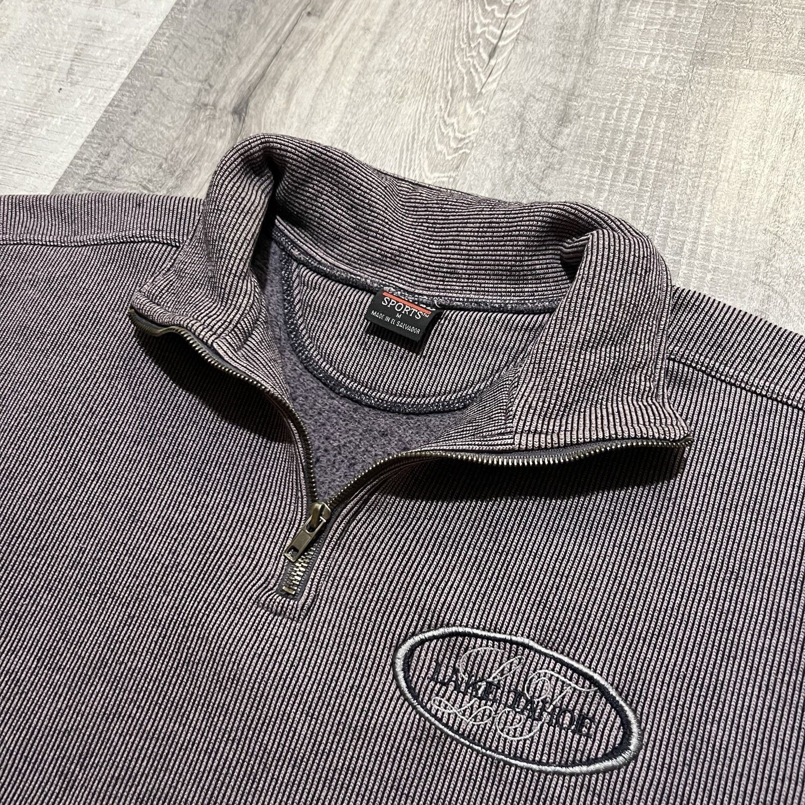 Vintage VTG Lake Tahoe 1/4 Zip Sweatshirt Ribbed Travel Sweatshirt Size US M / EU 48-50 / 2 - 2 Thumbnail