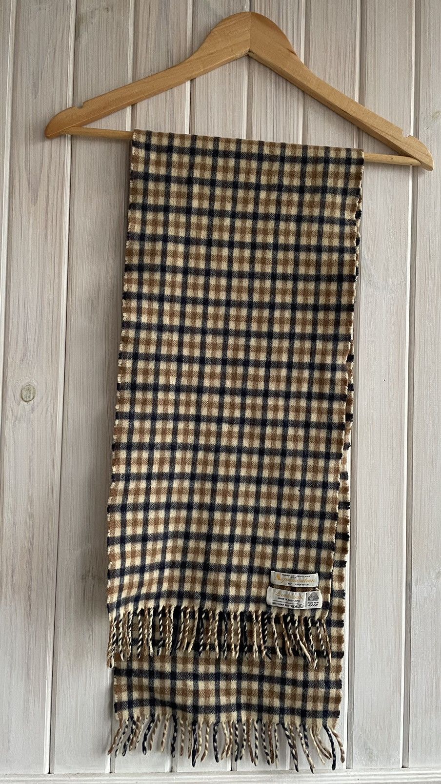 Aquascutum Vintage Aquascutum Wool Checkered Scarf Size ONE SIZE - 1 Thumbnail