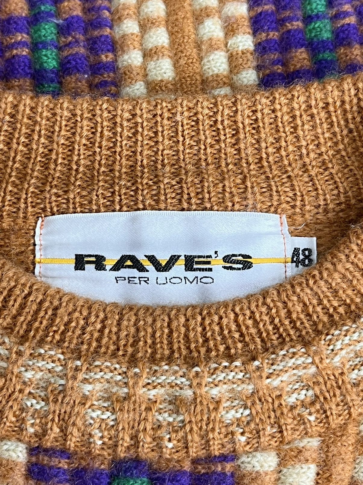 Aran Isles Knitwear 🔥Vintage RAVE’S Wool Knitwear Vertical Stripes Coogi Style Size US M / EU 48-50 / 2 - 8 Thumbnail
