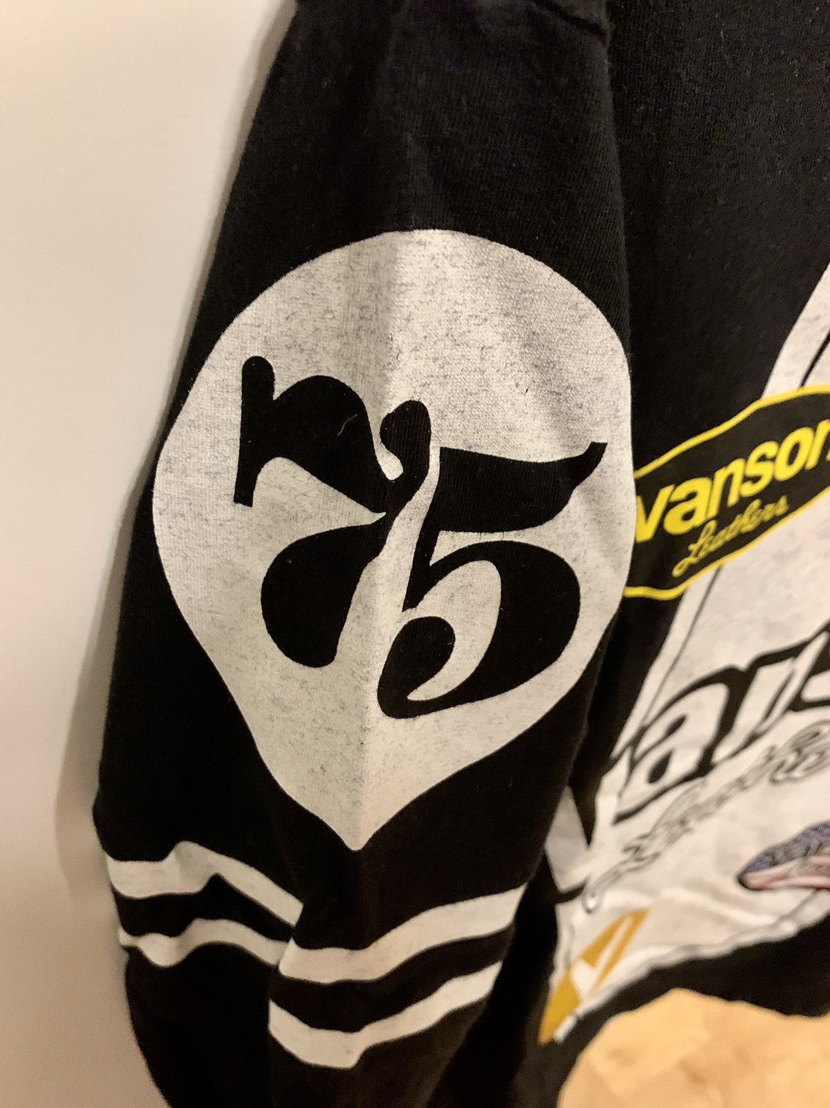 Japanese Brand Junya Watanabe x Vanson Leathers 3/4 Black Long Sleeve Tee Size US M / EU 48-50 / 2 - 4 Thumbnail