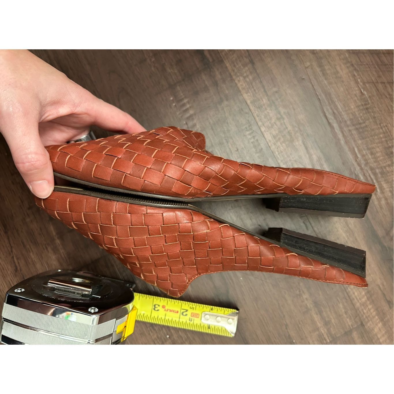 Bonnie Clyde Connie Wicker Woven Slip-On Brown Shoes, Size 9 Size US 9 / IT 39 - 4 Thumbnail