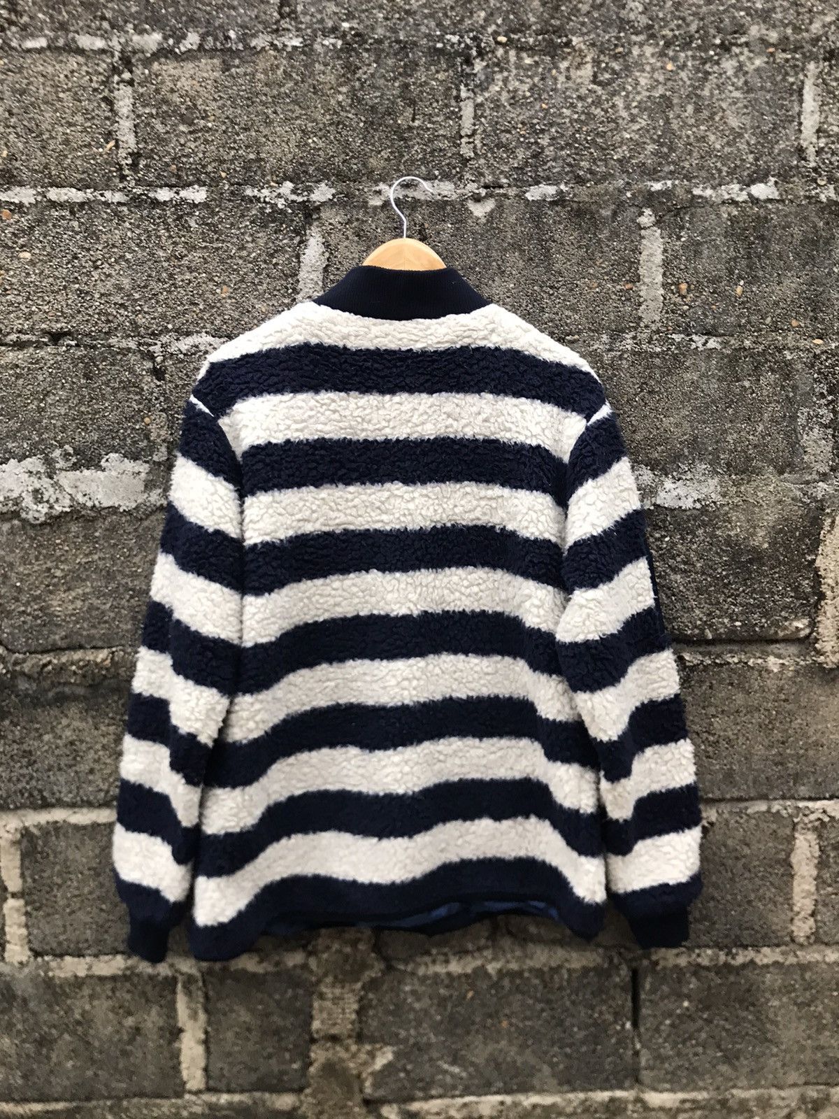 Japanese Brand Seven Three Rider Striped Fleece Button Up Jacke Size US L / EU 52-54 / 3 - 10 Thumbnail