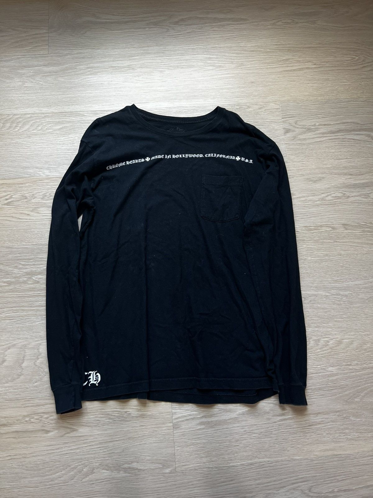 image of Chrome Hearts Long Sleeve T in Black, Men's (Size XL)