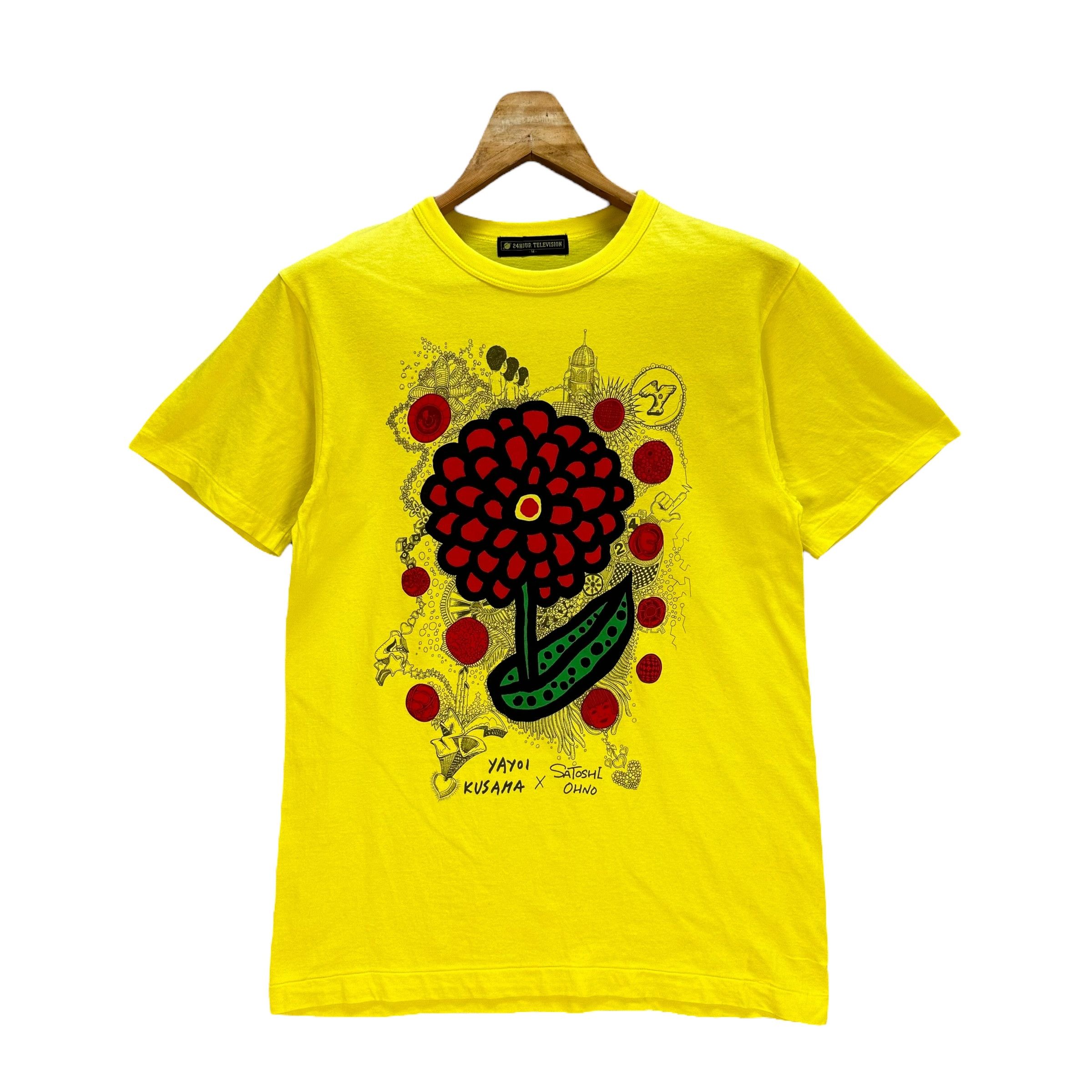 Vintage 90's 24 HOUR TELEVISION Love Flower Single Stitch T #A6-0146 Size US M / EU 48-50 / 2 - 1 Thumbnail