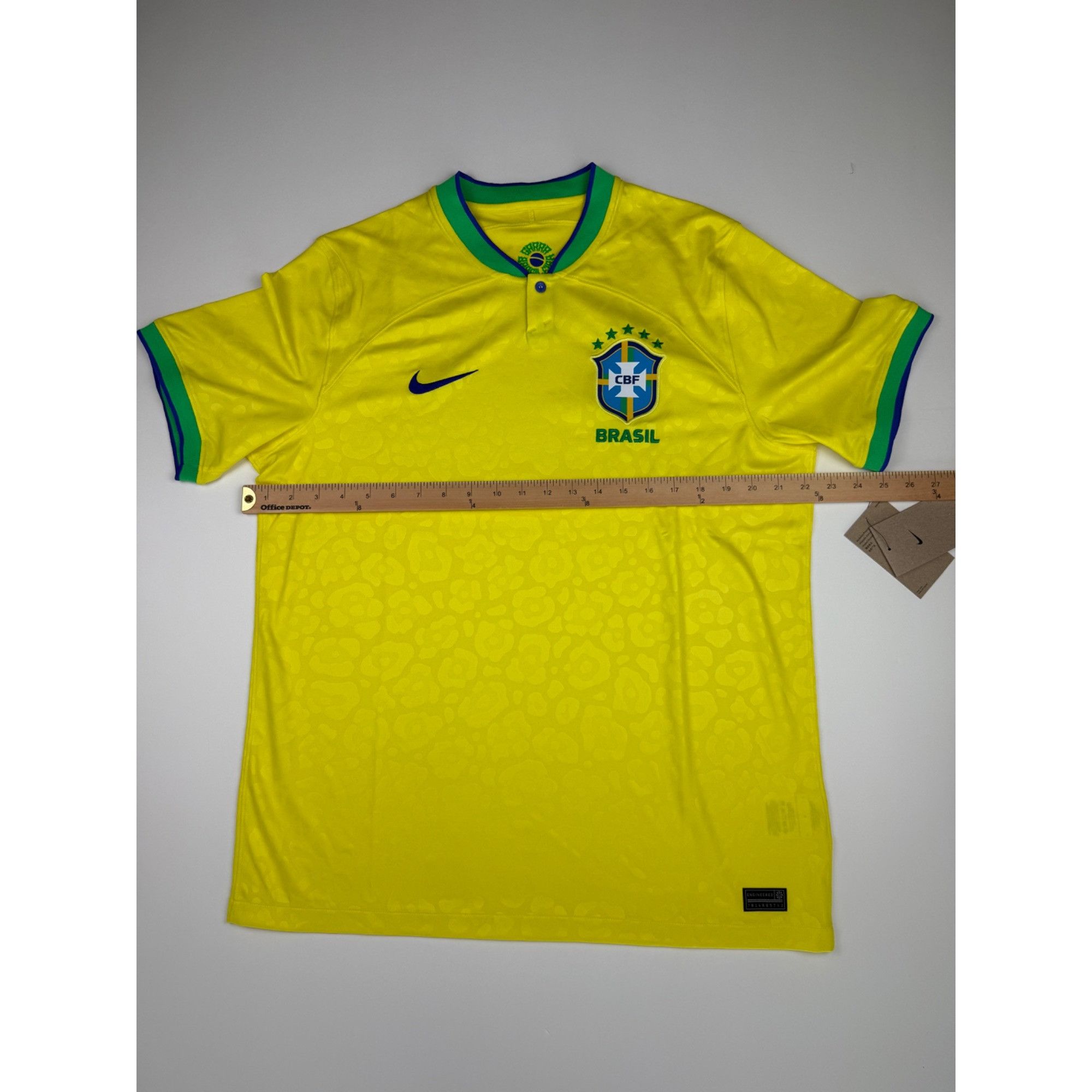 Nike Size Large - Nike Brazil 2022/23 Home Nike Vapor Match Socce Size US L / EU 52-54 / 3 - 3 Thumbnail