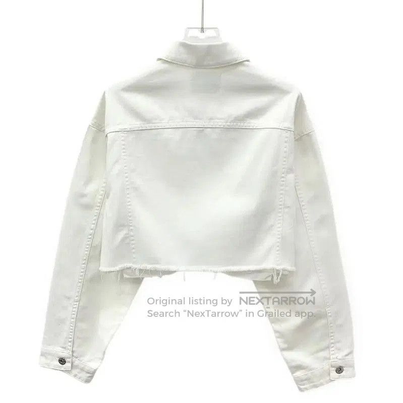 Miu Miu Miu Miu White Cotton Cropped Jacket . Size XS / US 0-2 / IT 36-38 - 1 Thumbnail