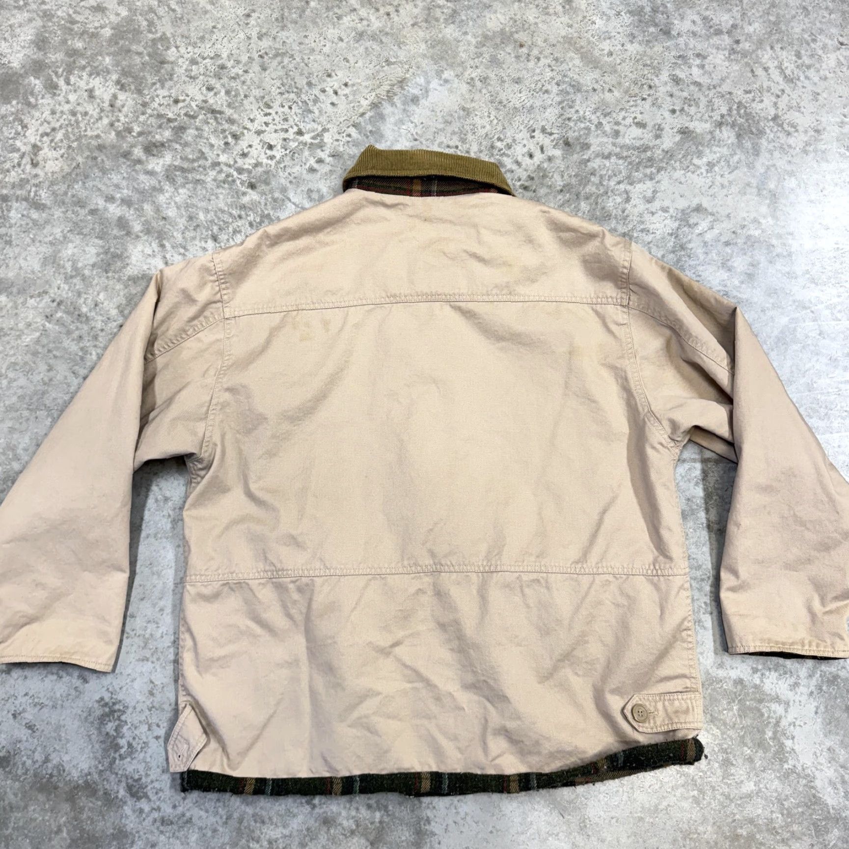 Vintage VINTAGE Sterling Bay Jacket Mens Large Beige Canvas Reversible Plaid Lined Workwear Size US L / EU 52-54 / 3 - 5 Thumbnail