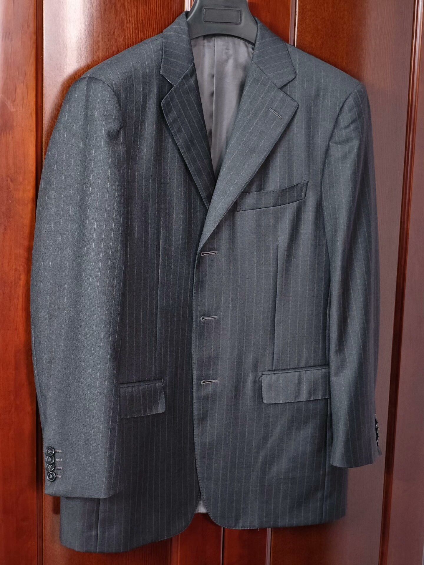 Ermenegildo Zegna Zegna Italian Wool Linen Suit Jacket Size US S / EU 44-46 / 1 - 1 Thumbnail