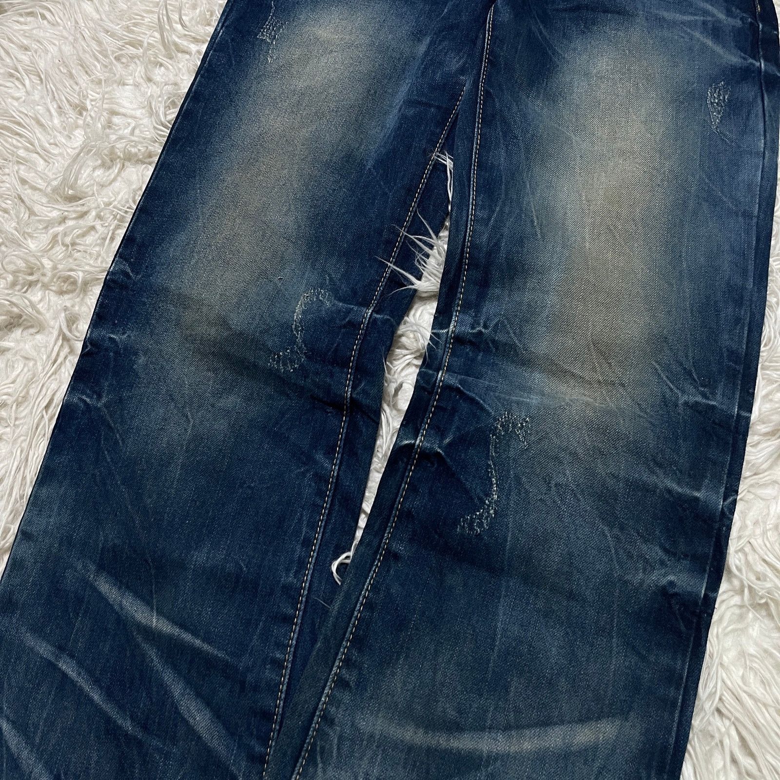 Hysteric Glamour × Japanese Brand × Vintage Vintage Japanese Brand Faded Wash Low-rise Denim Jeans Blue Size 32" / US 10 / IT 46 - 8 Thumbnail