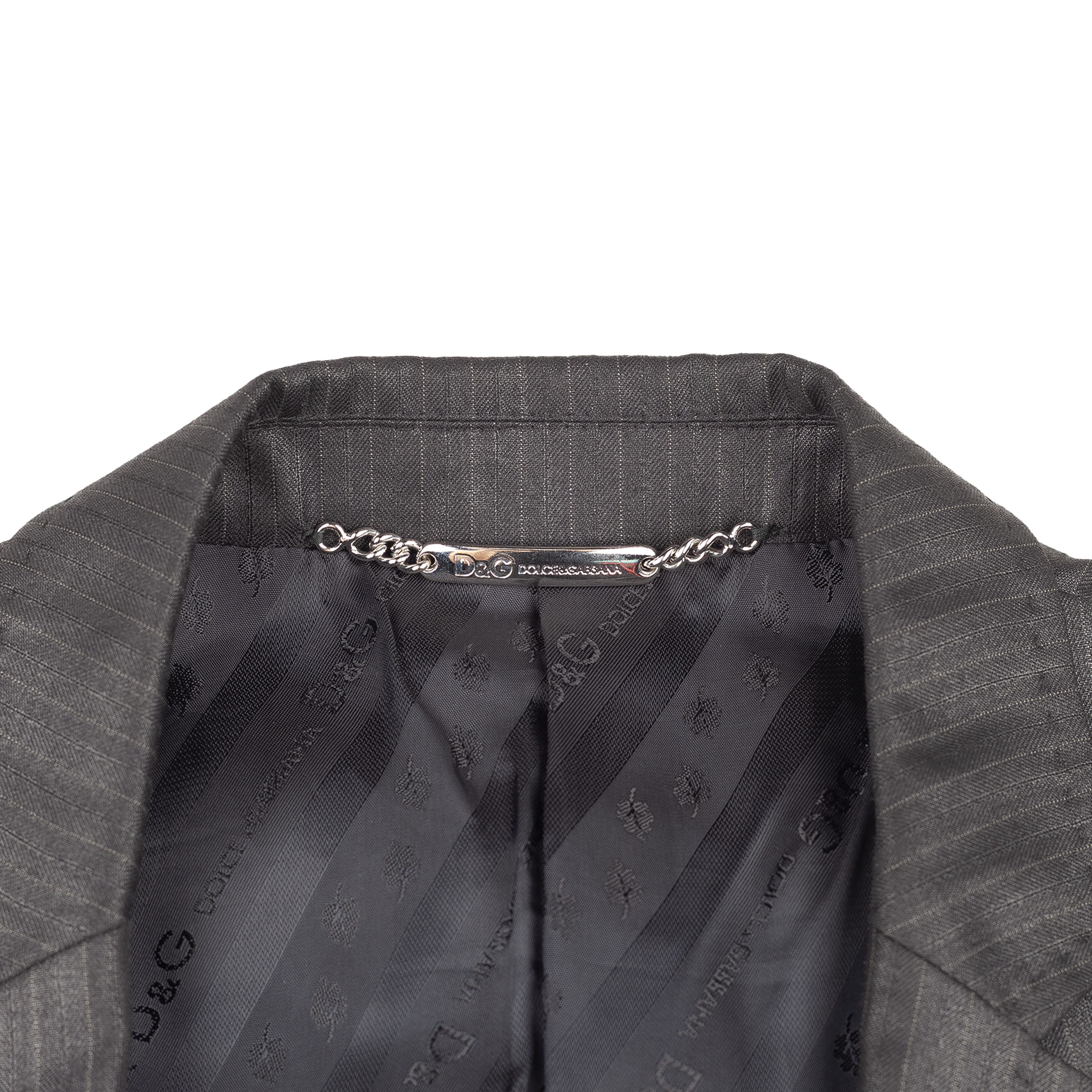 Dolce & Gabbana Dolce & Gabbana Men’s Dark Gray Pinstripe Suit Set Size 46R - 11 Thumbnail