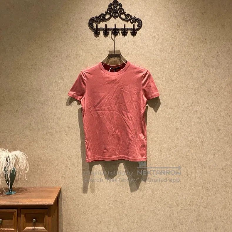 Loro Piana Loro Piana Watermelon Pink Embroidered Logo Short Sleeve Size M / US 6-8 / IT 42-44 - 1 Thumbnail