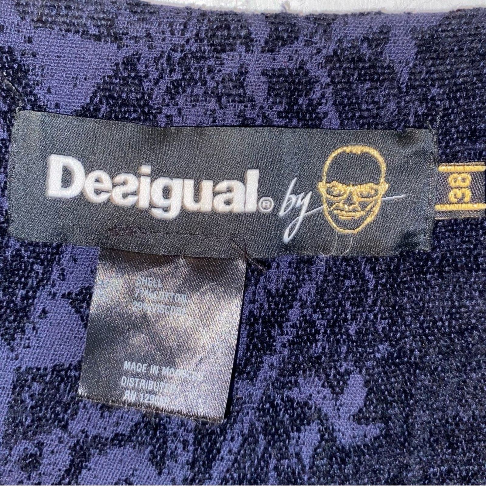 Desigual DESIGUAL $400 38 / 8 / M Purple / Black Cotton Blend Jacket Size M / US 6-8 / IT 42-44 - 3 Thumbnail