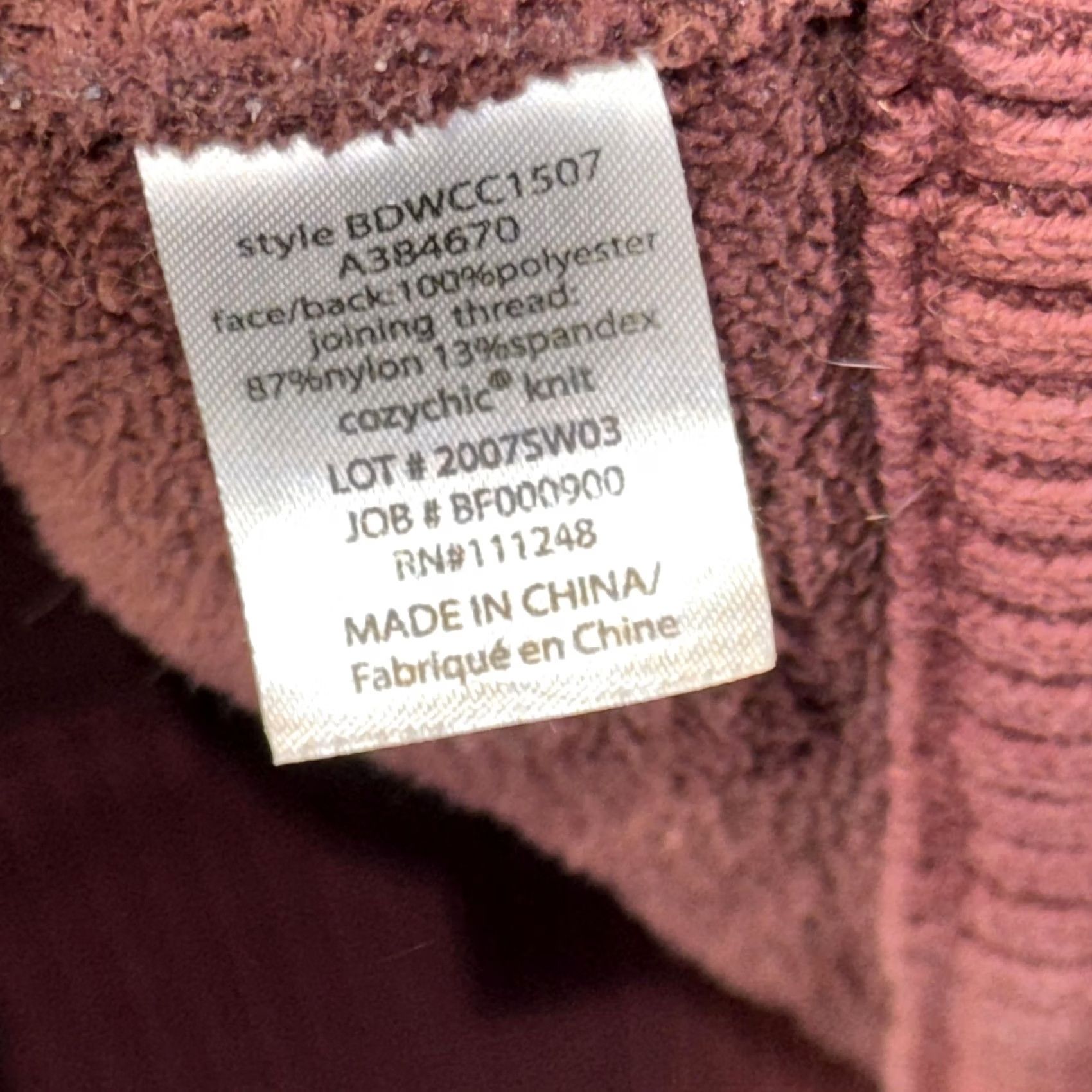 Vintage Barefoot Dreams Sweater Womens XL Burgundy CozyChic Half Zip Pullover Soft Knit Size XL / US 12-14 / IT 48-50 - 5 Thumbnail
