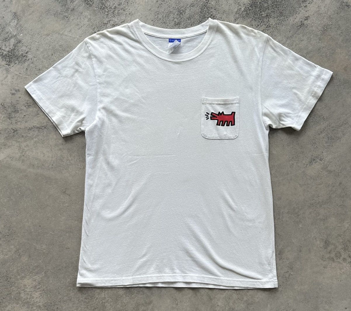 Keith Haring × Vintage RAGEBLUE X KEITH HARING POCKET TEE Size US M / EU 48-50 / 2 - 2 Thumbnail