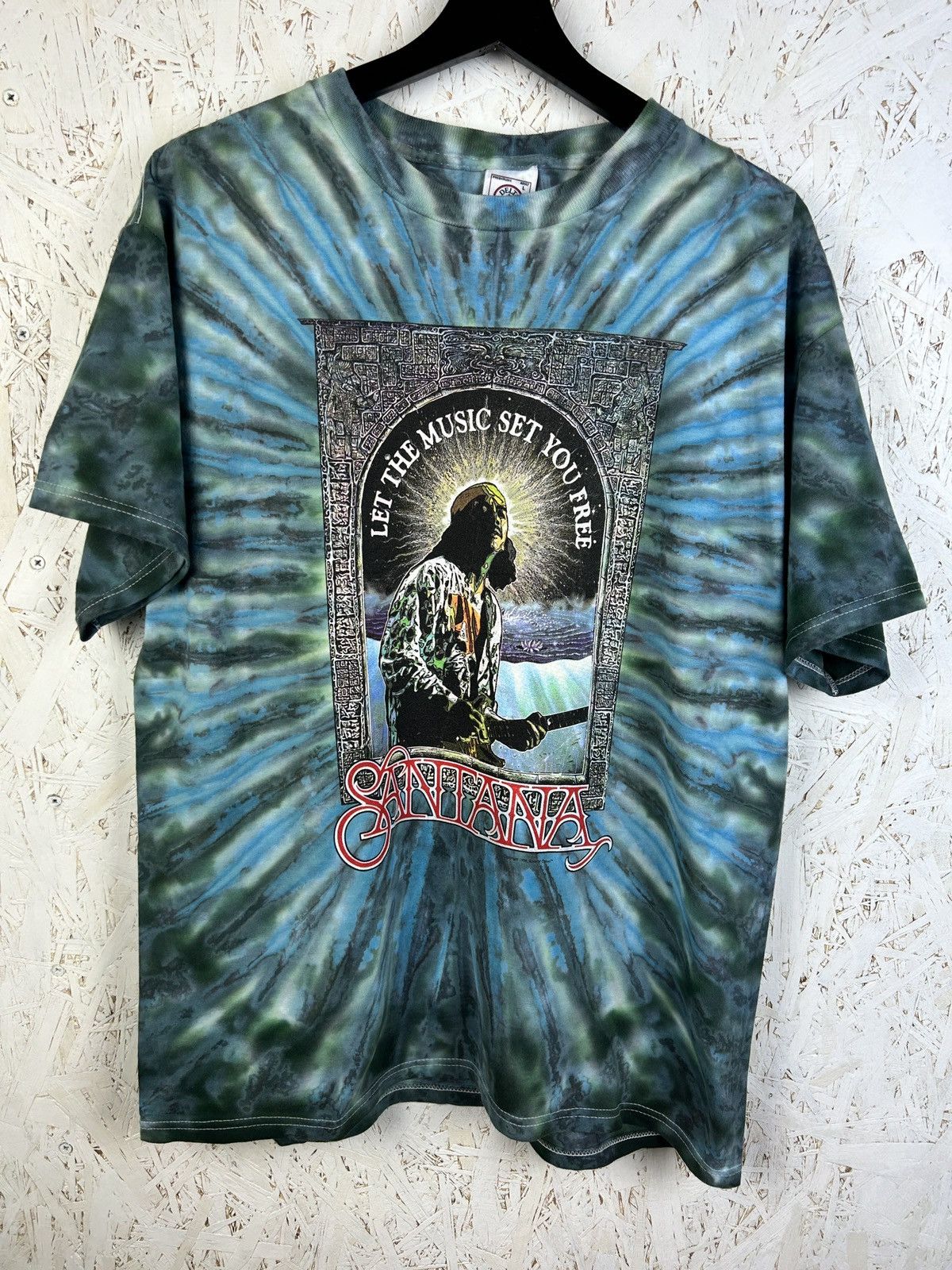 Band Tees Carlos Santana Let The Music Set You Free Allover Print Tee Size US L / EU 52-54 / 3 - 1 Thumbnail