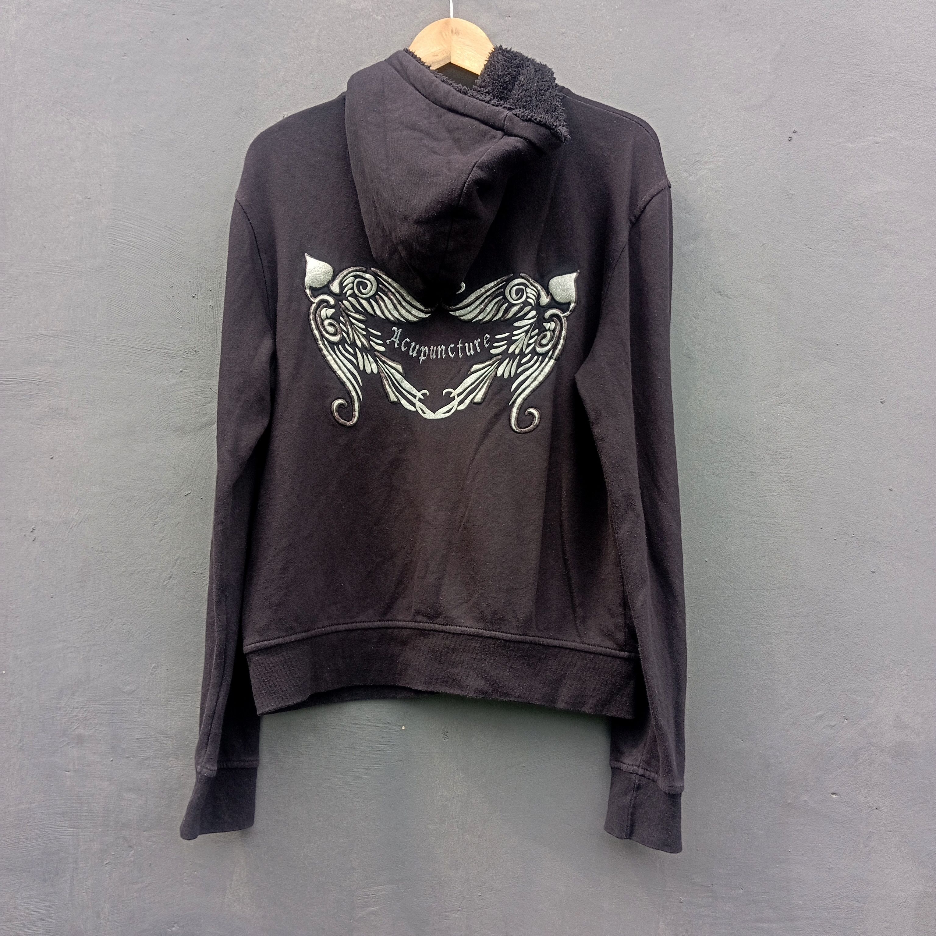 image of Acupuncture Gothic Hoodie in Black, Men's (Size Small)