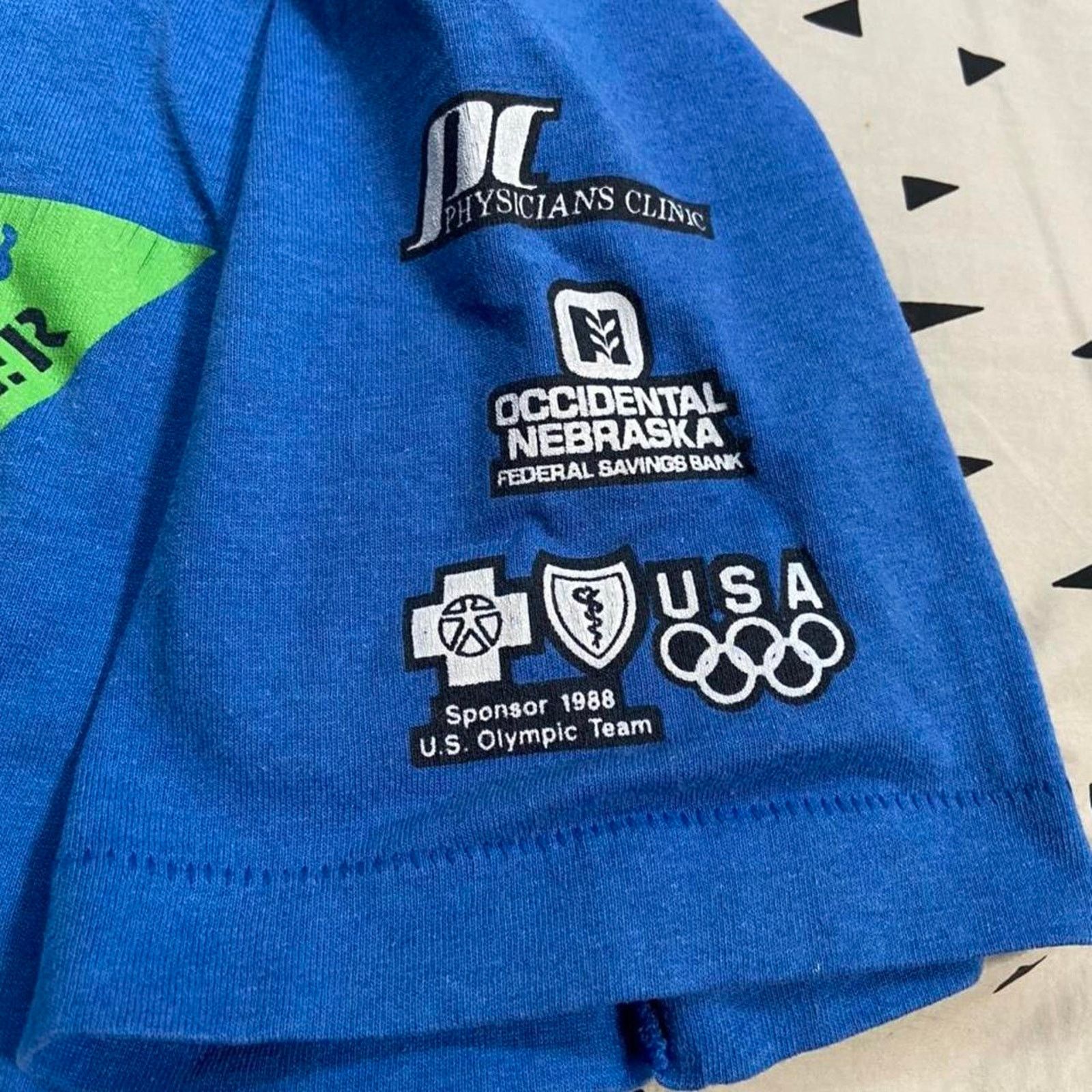 Hanes 90s omaha nebraska tee shirt blue single stitch Size US S / EU 44-46 / 1 - 2 Thumbnail