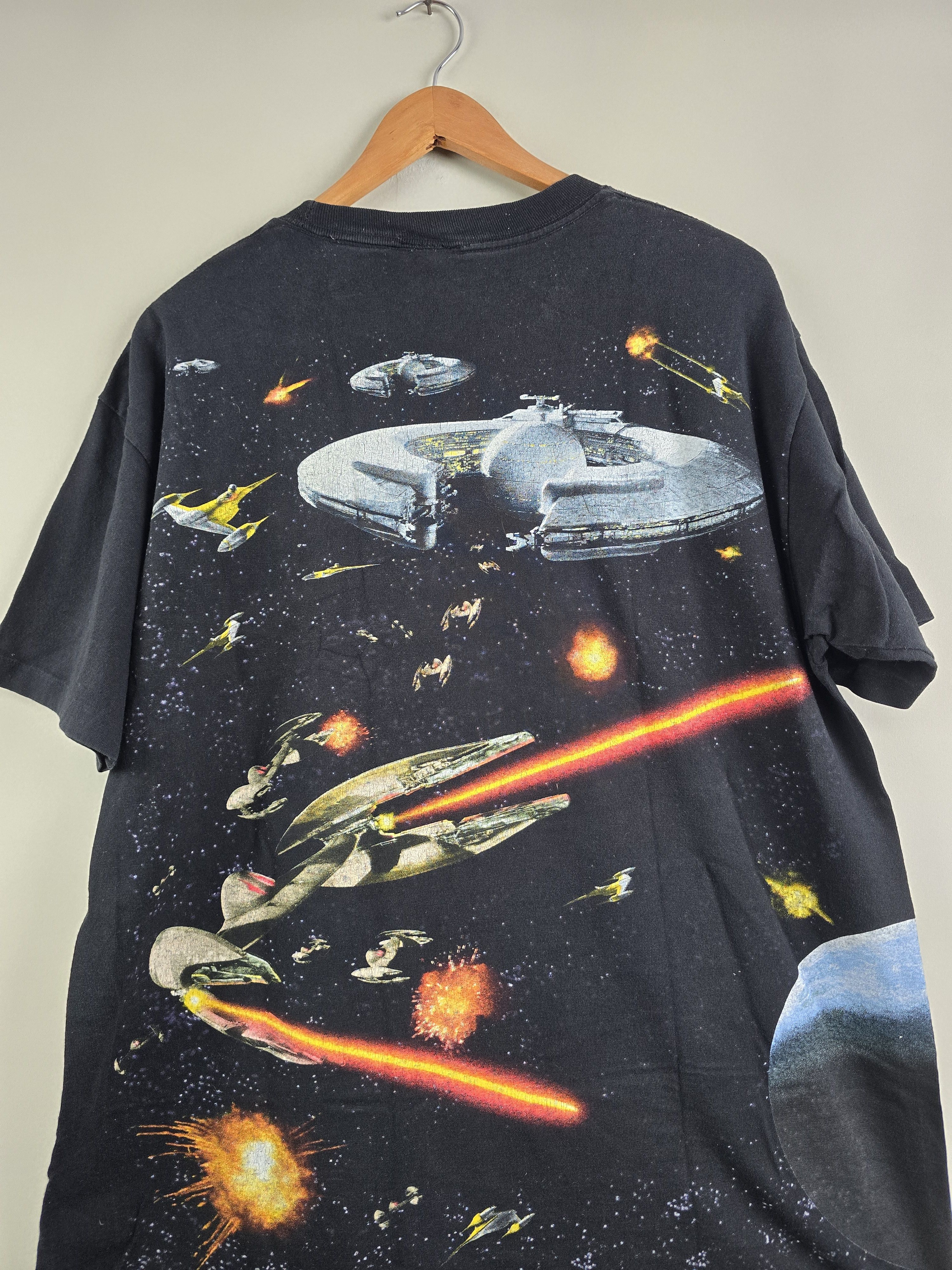 Star Wars × Vintage 90s Star Wars Episode 1 All over print XL 23" 30" Size US XL / EU 56 / 4 - 3 Thumbnail