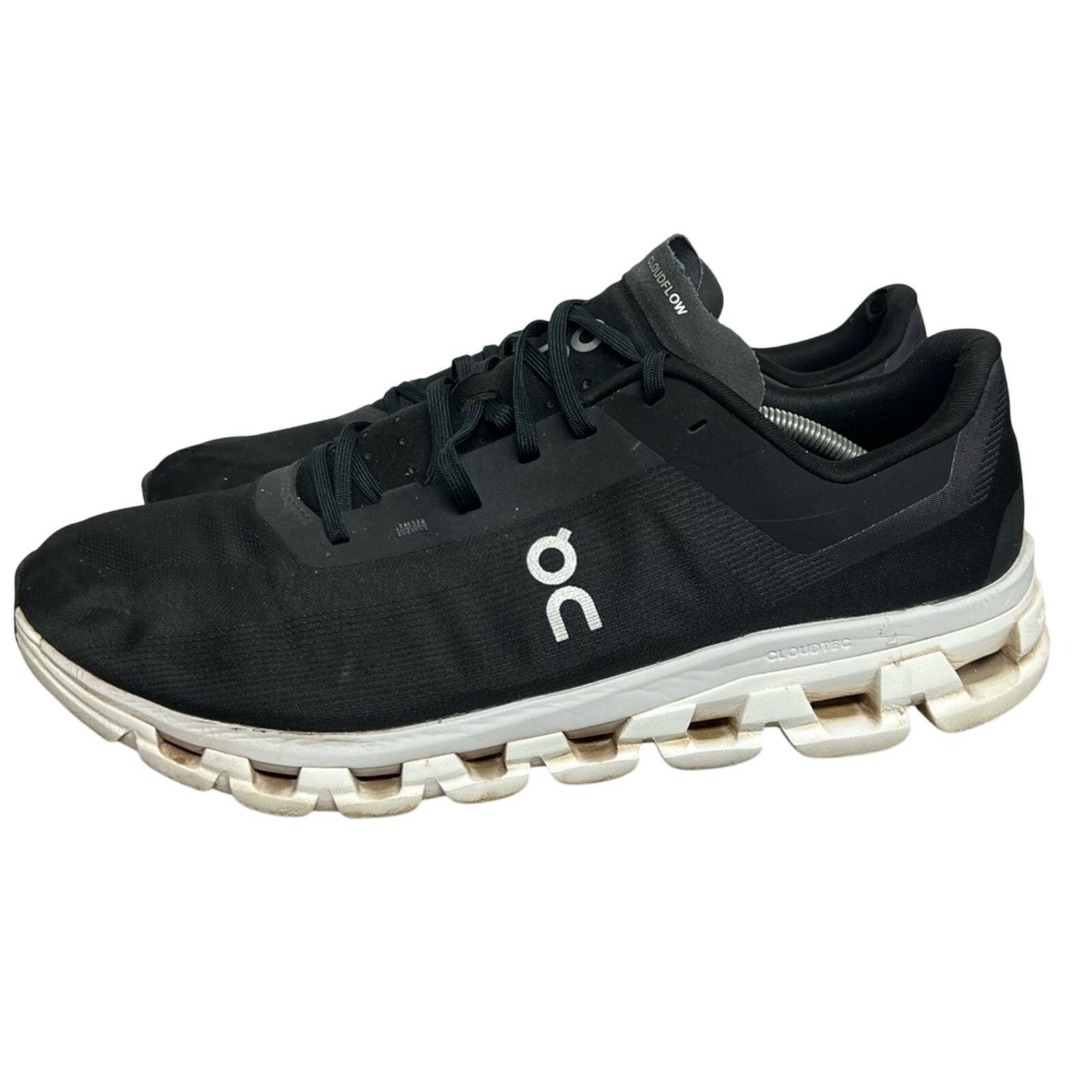 On On Men’s Cloudflow 4 Running Size 14 Black/White Size US 14 / EU 47 - 1 Thumbnail