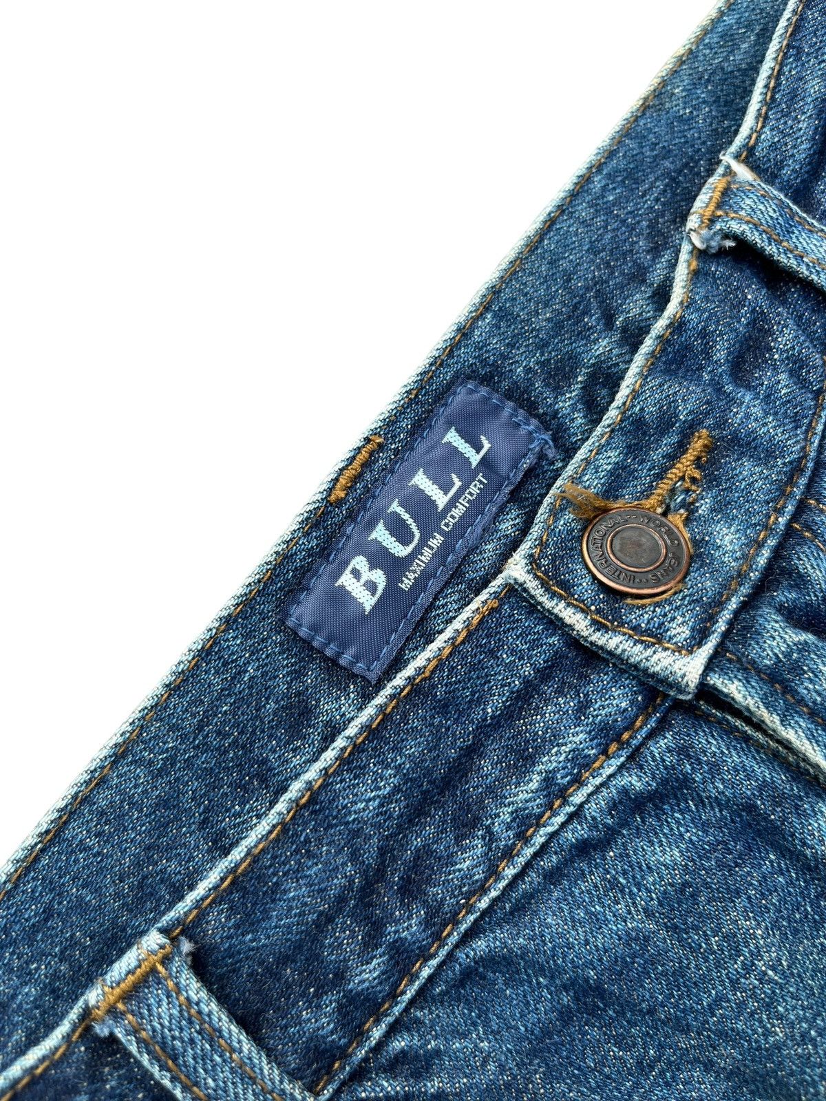 Japanese Brand × Johnbull Vintage Y2K Grunge Distressed Blue Faded Washed Loose Jeans Size US 34 / EU 50 - 7 Thumbnail