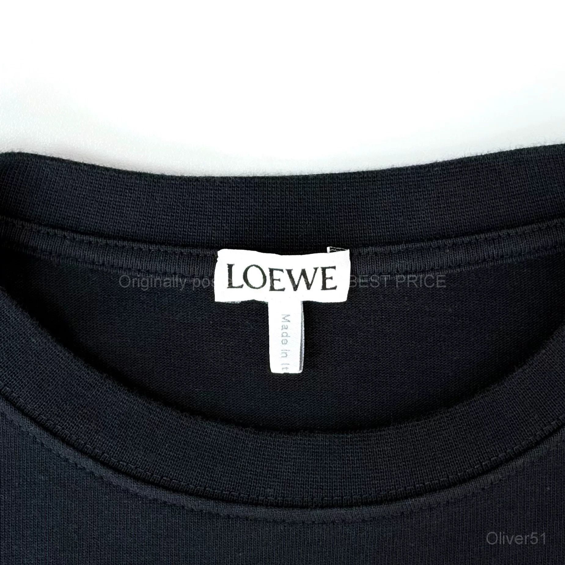 Loewe Loewe Black Embossed Logo Crewneck Sweatshirt BFAJWY259 Size XXS / US 00 / IT 34 - 3 Thumbnail