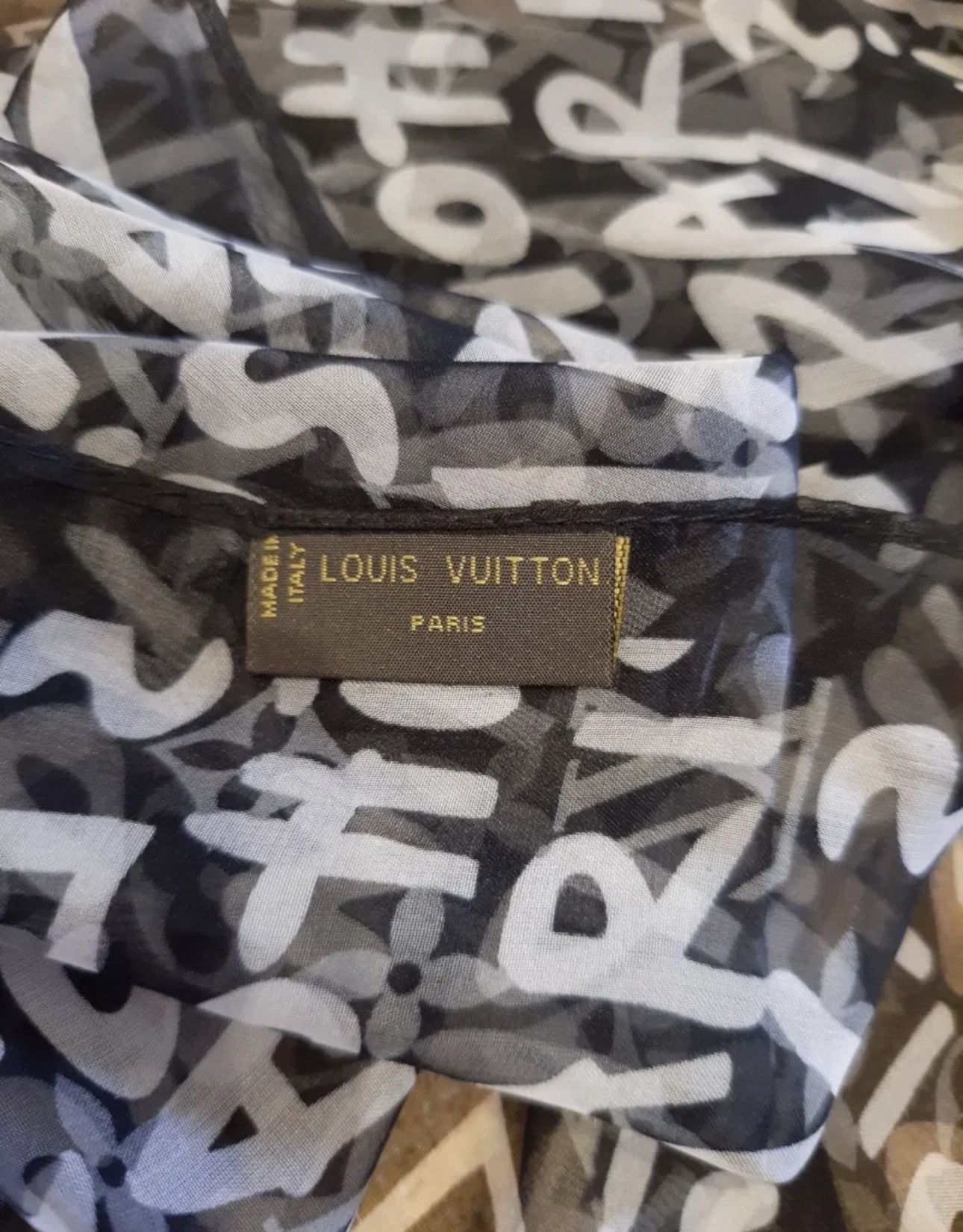 Louis Vuitton × Stephen Sprouse Louis Vuitton x Stephen Sprouse "Graffiti" Scarf Size ONE SIZE - 6 Thumbnail