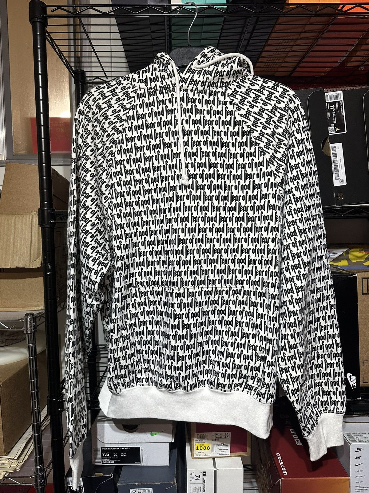 Fear of God × Pacsun Fear of God All Over Print FOG Hoodie | Grailed