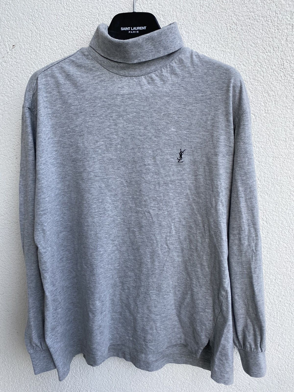 Yves Saint Laurent 90's YSL Turtleneck Grey YSL Sweatshirt YSL Sweater Size US M / EU 48-50 / 2 - 2 Thumbnail