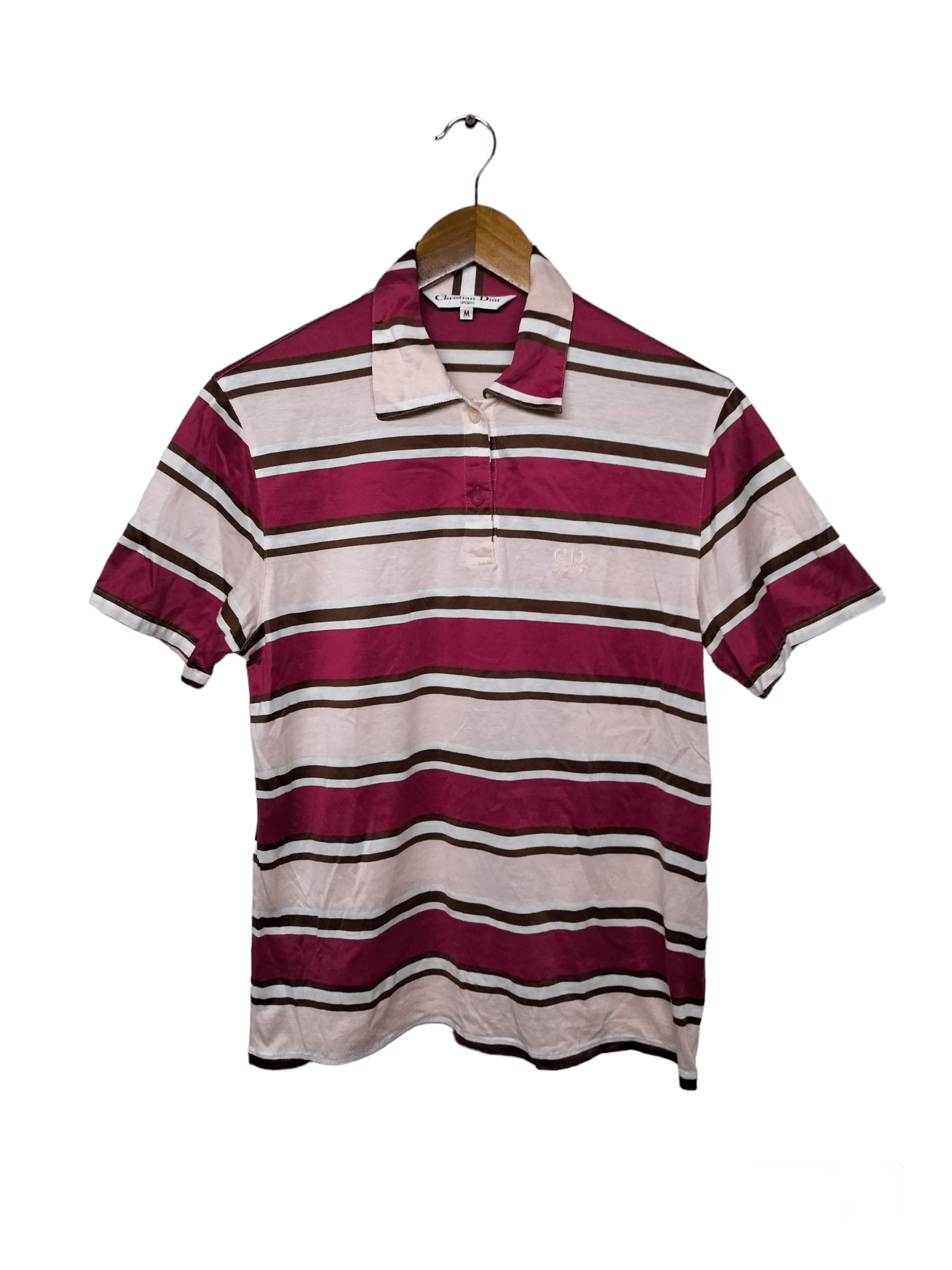 image of Christian Dior Monsieur x Dior Vintage Christian Dior Stripes Polo Tshirt in Mix (Size Medium)