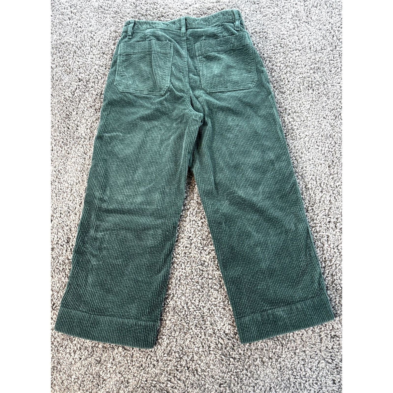 Madewell Madewell Pants Womens 30 Corduroy Slim Emmett Wide Leg Crop Forest Green Stretch Casual Jeans Pants Boys Girls Mens Womens Size 30" / US 8 / IT 44 - 7 Thumbnail