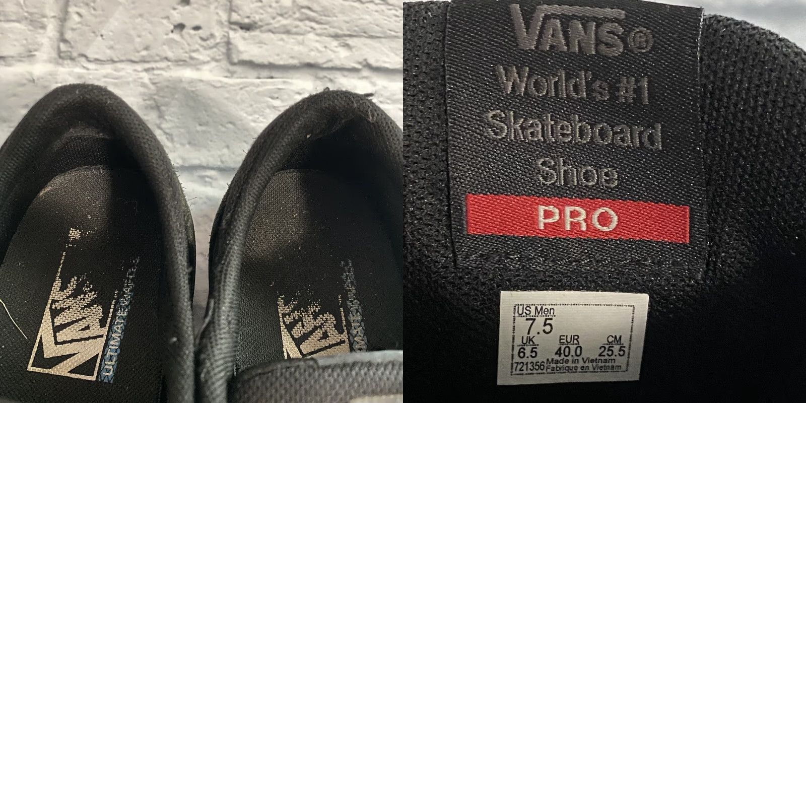 Vans VANS Ave Pro Sneakers Black Casual Unisex 7.5 (Women’s 9) Pro Model Athletic Low Top Size US 8 / IT 38 - 8 Thumbnail