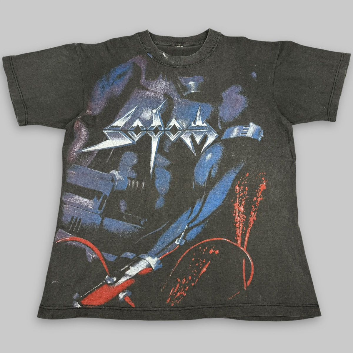 Band Tees Vintage 90s Sodom Tapping The Vein Euro All Over Rare Shirt Size US L / EU 52-54 / 3 - 2 Thumbnail
