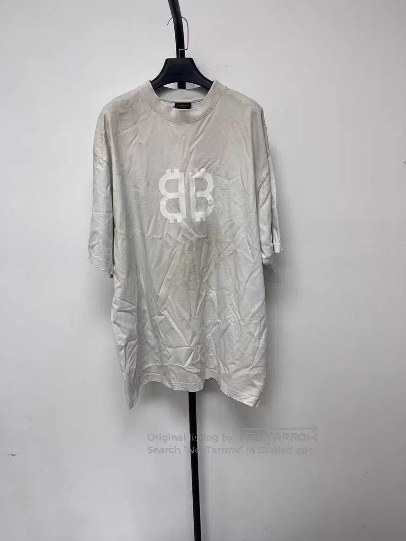 Balenciaga Balenciaga Letter Logo Print Round Neck Short Sleeve T-Shi Size US L / EU 52-54 / 3 - 1 Thumbnail