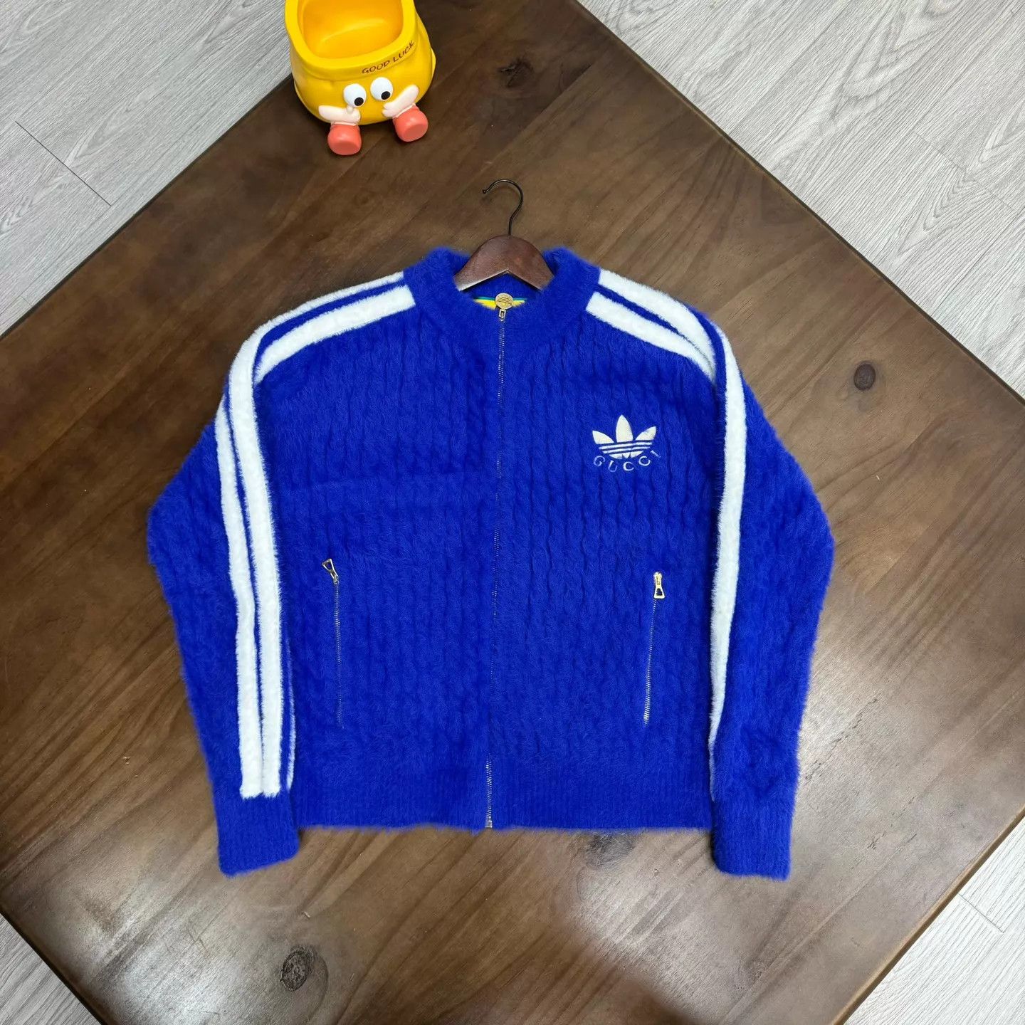 Gucci Gucci Adidas white & blue zip-up sweater jacket Size US M / EU 48-50 / 2 - 1 Thumbnail