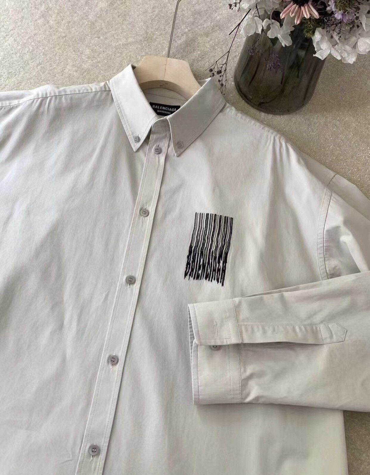 Balenciaga Balenciaga Waterfall Embroidered Logo Shirt2412-Nextarrow Size US M / EU 48-50 / 2 - 7 Thumbnail