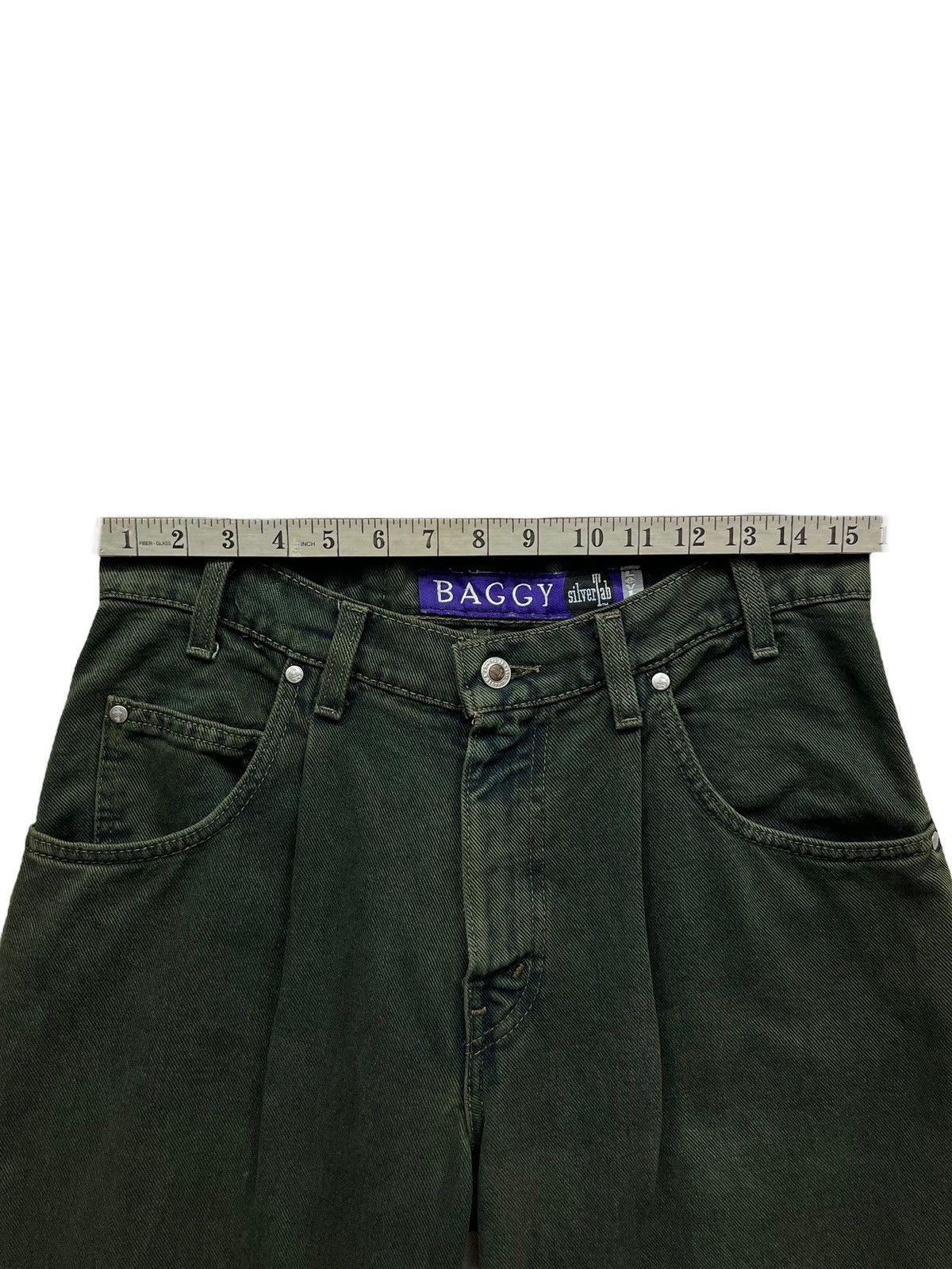Levi's Made & Crafted VERY RARE Dark Green 90’s Levi’s SiverTab BAGGY Made In USA Size US 31 - 10 Thumbnail