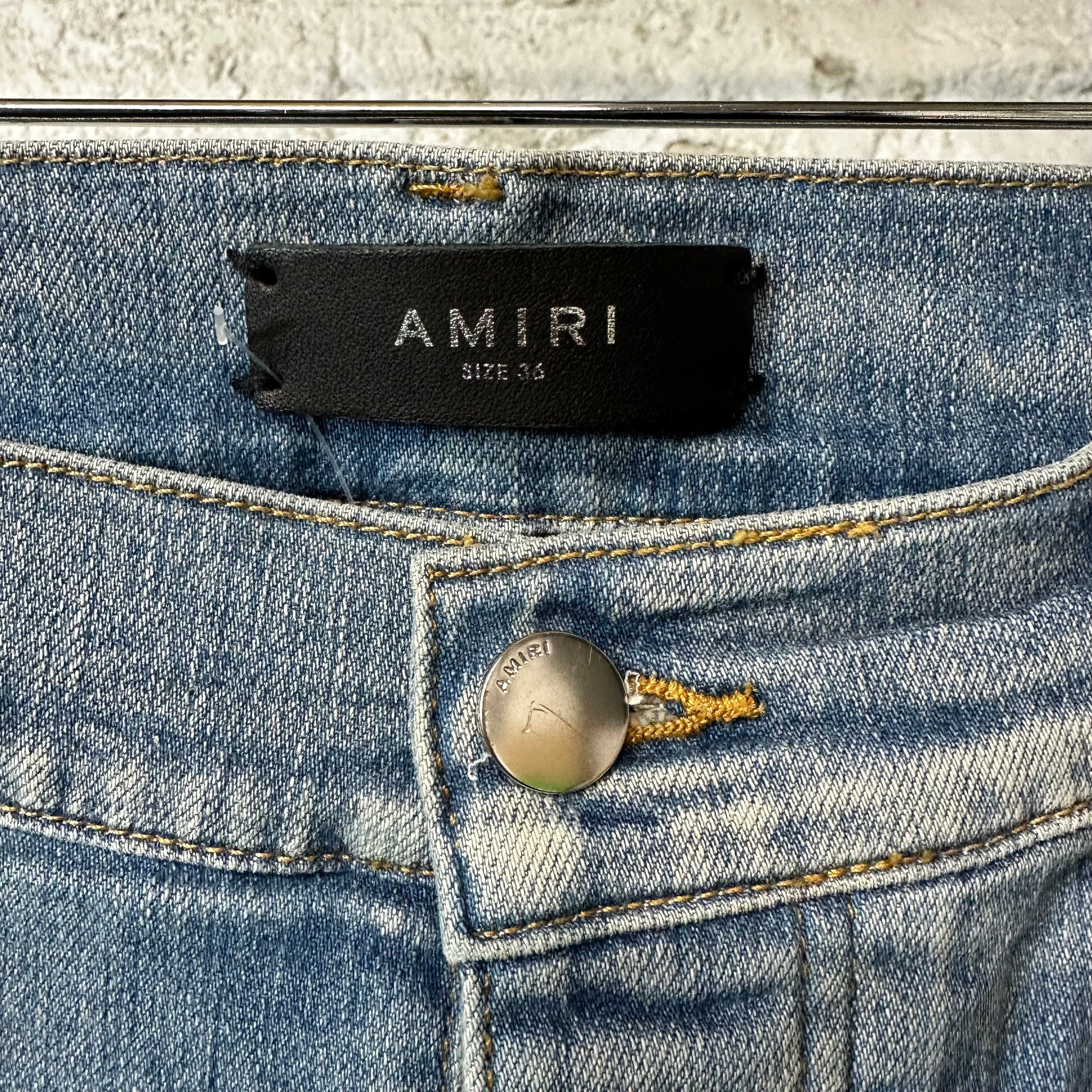 Amiri Amiri MX1 Plaid Flannel Blue Denim Jeans Sz 36 Size US 36 / EU 52 - 3 Thumbnail