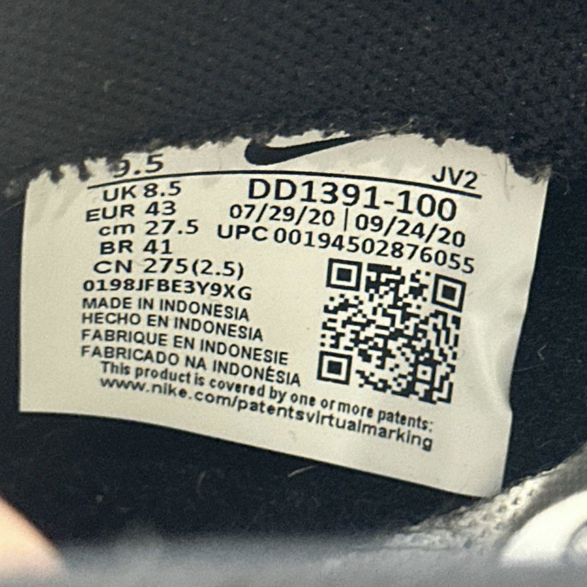 Nike Nike Dunk Low Black White Panda Size US 9.5 / EU 42-43 - 7 Thumbnail