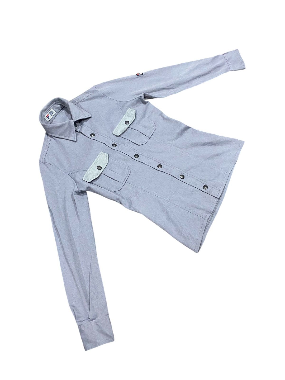 Fila × Vintage Vintage🔥FILA 80s Long Sleeve Button Shirt Size US XXS / EU 40 - 2 Thumbnail
