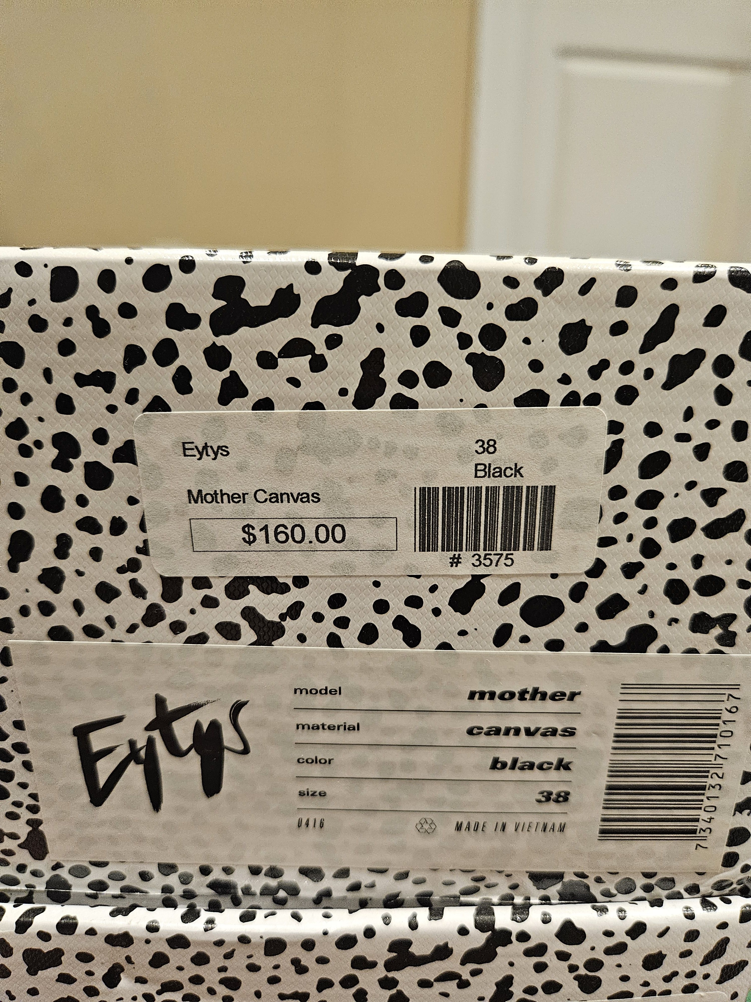 Eytys (Final Sale) Eytys Black Canvas Sneakers (Sz 7) Size US 8 / IT 38 - 9 Thumbnail