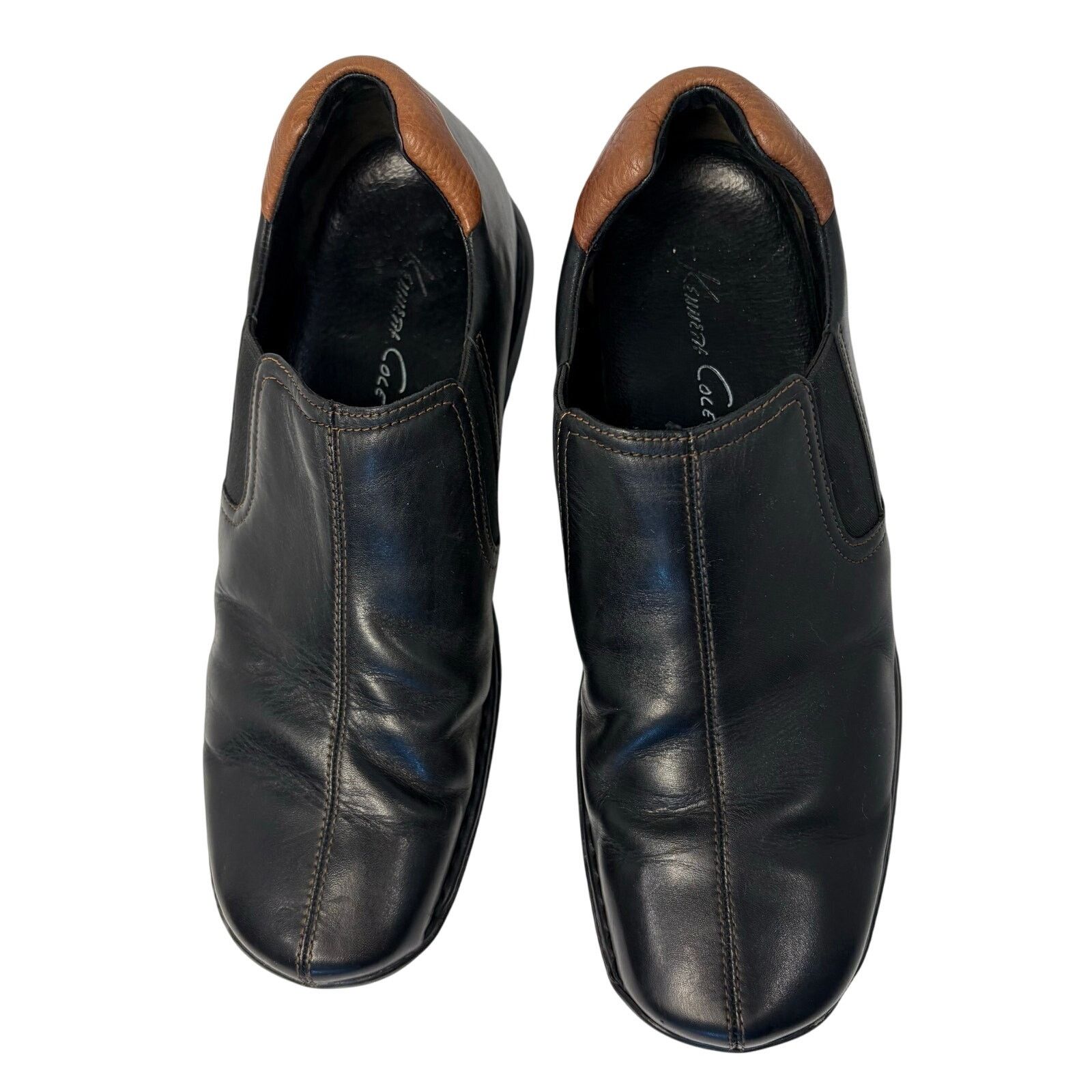 Kenneth Cole Kenneth Cole Zeno Split Toe Leather Loafer sz 10.5 Black Size US 10.5 / EU 43-44 - 4 Thumbnail