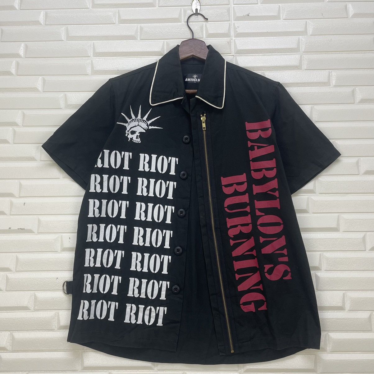 14th Addiction × Le Grande Bleu (L.G.B.) Japanese Brand Punk Shirt Button Up Size US S / EU 44-46 / 1 - 2 Thumbnail