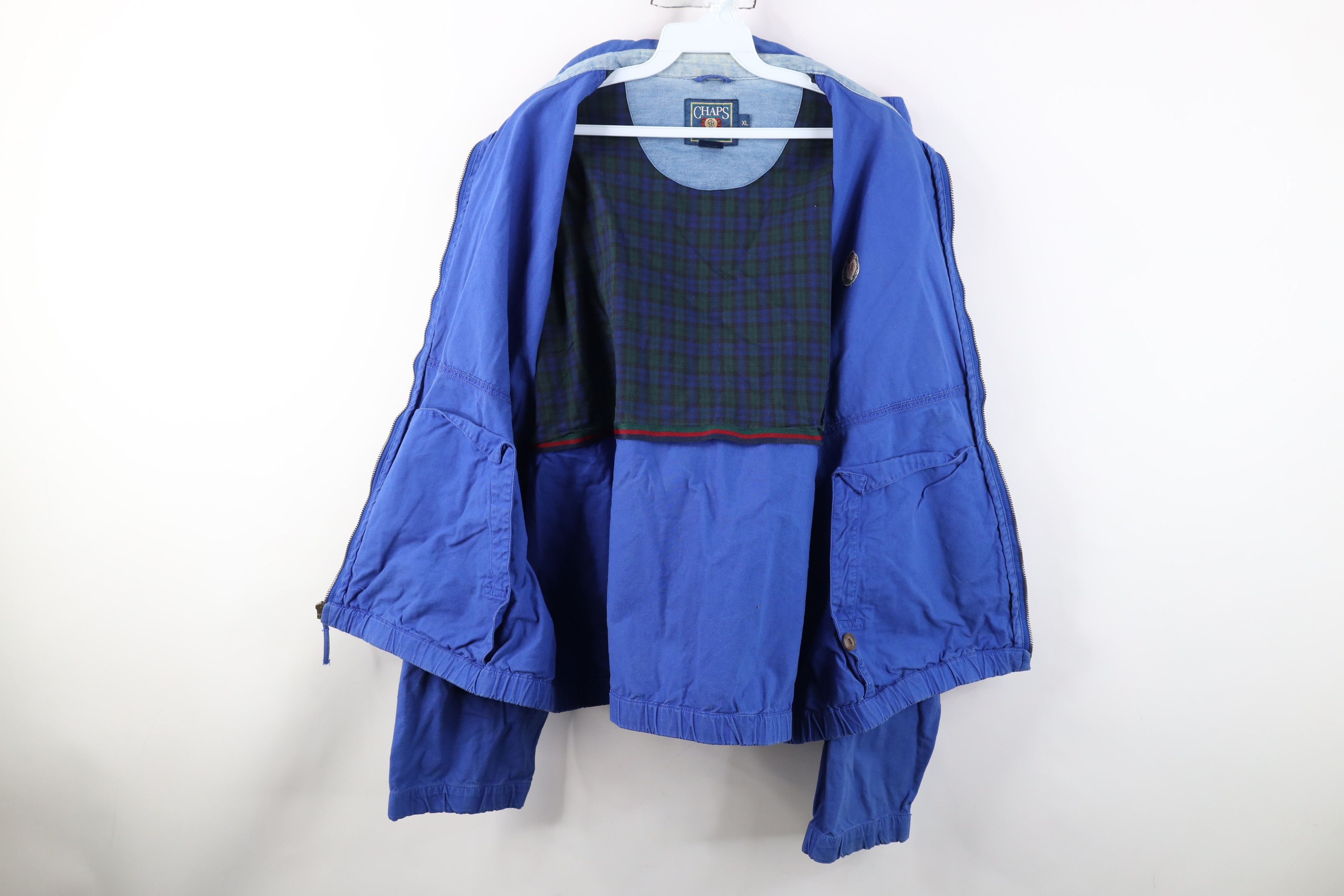 Ralph Lauren Vintage 90s Chaps Ralph Lauren Crest Cafe Bomber Jacket Blue Size US XL / EU 56 / 4 - 10 Thumbnail
