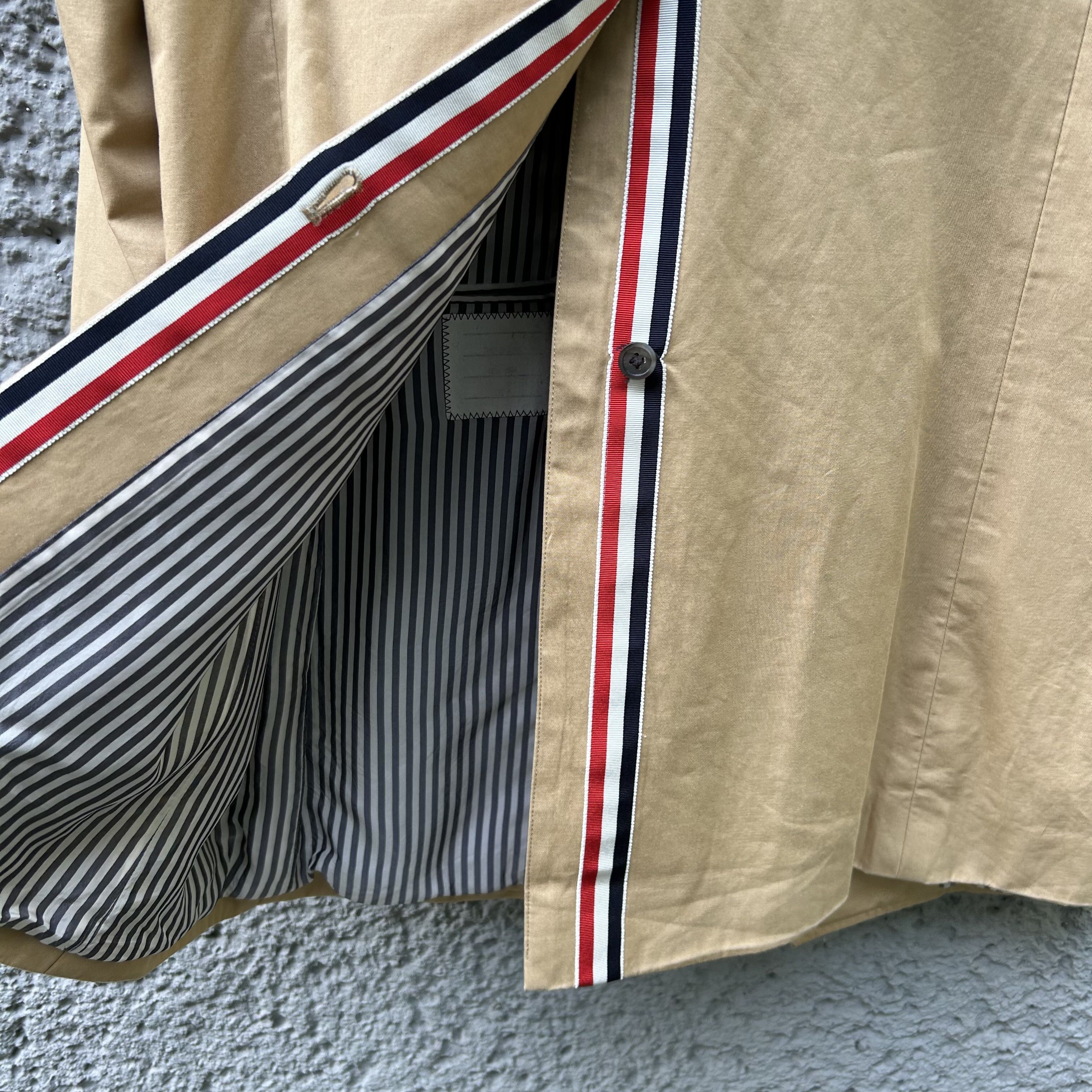 Thom Browne Thom Browne Beige Single-Breasted Bal Coat Overcoat Jacket Size US L / EU 52-54 / 3 - 7 Thumbnail